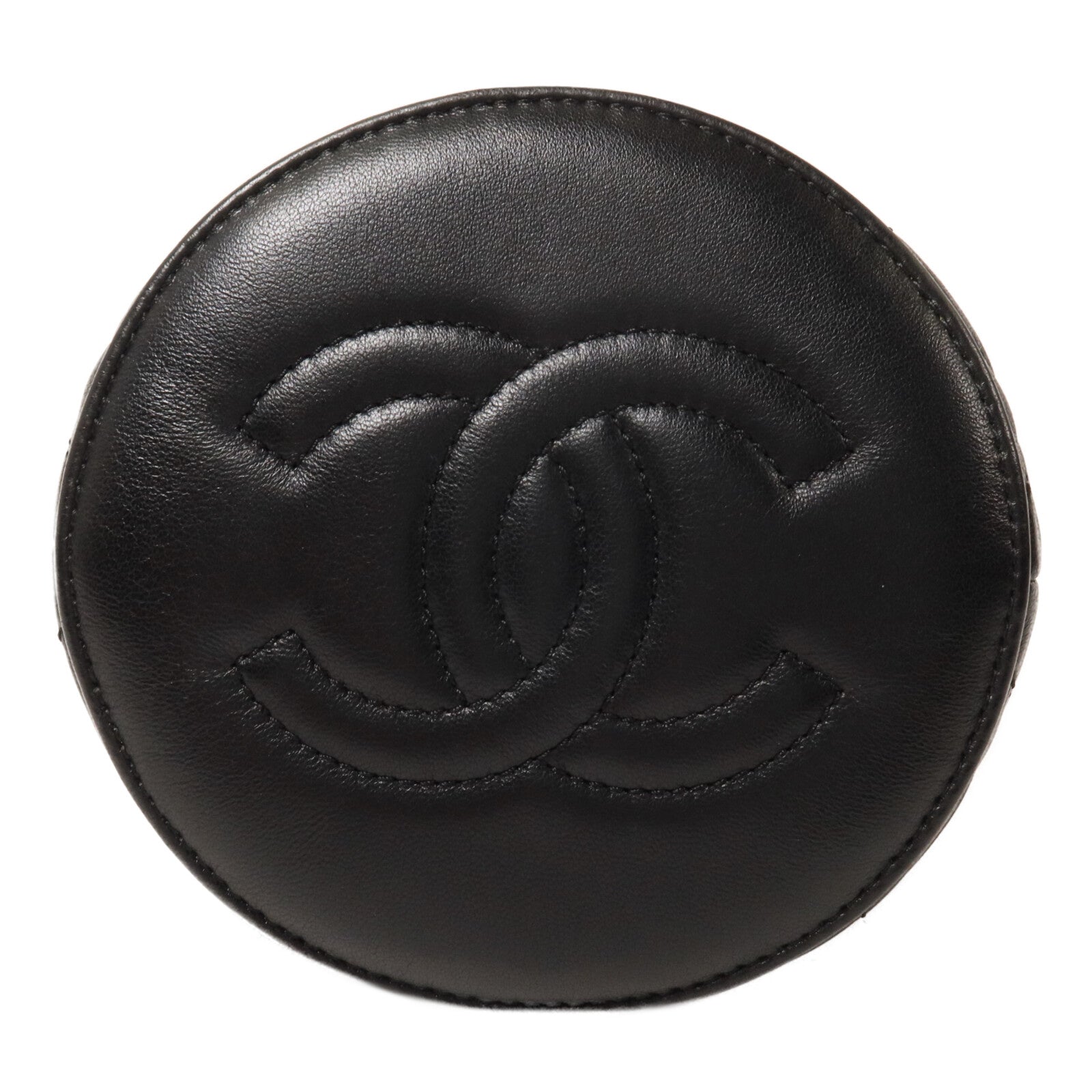 CHANEL 羊皮皮革Mini Bucket Bag鏈帶肩背袋