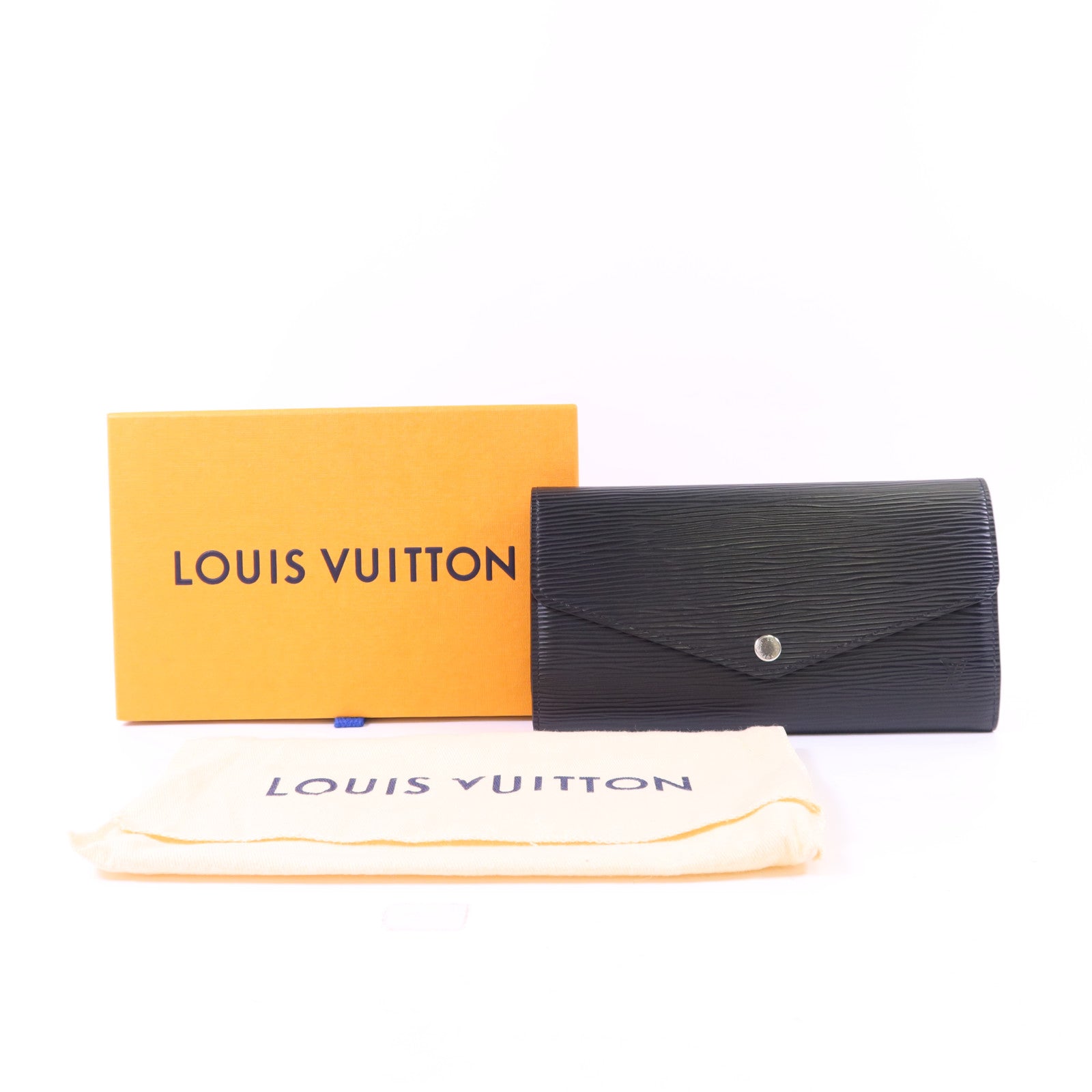 LOUIS VUITTON Epi Sarah銀扣長錢包