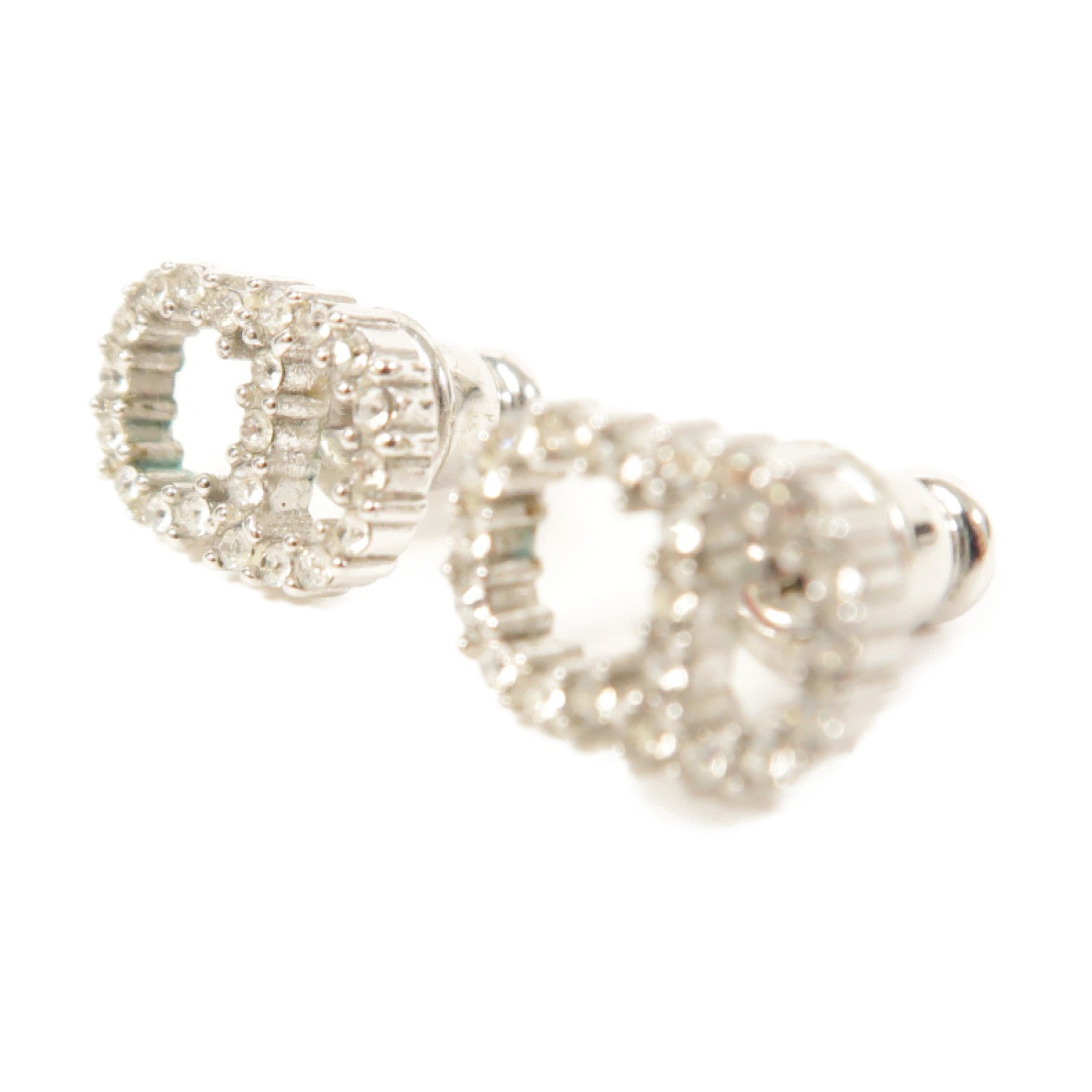 Dior 水晶/金屬Earrings耳環銀色