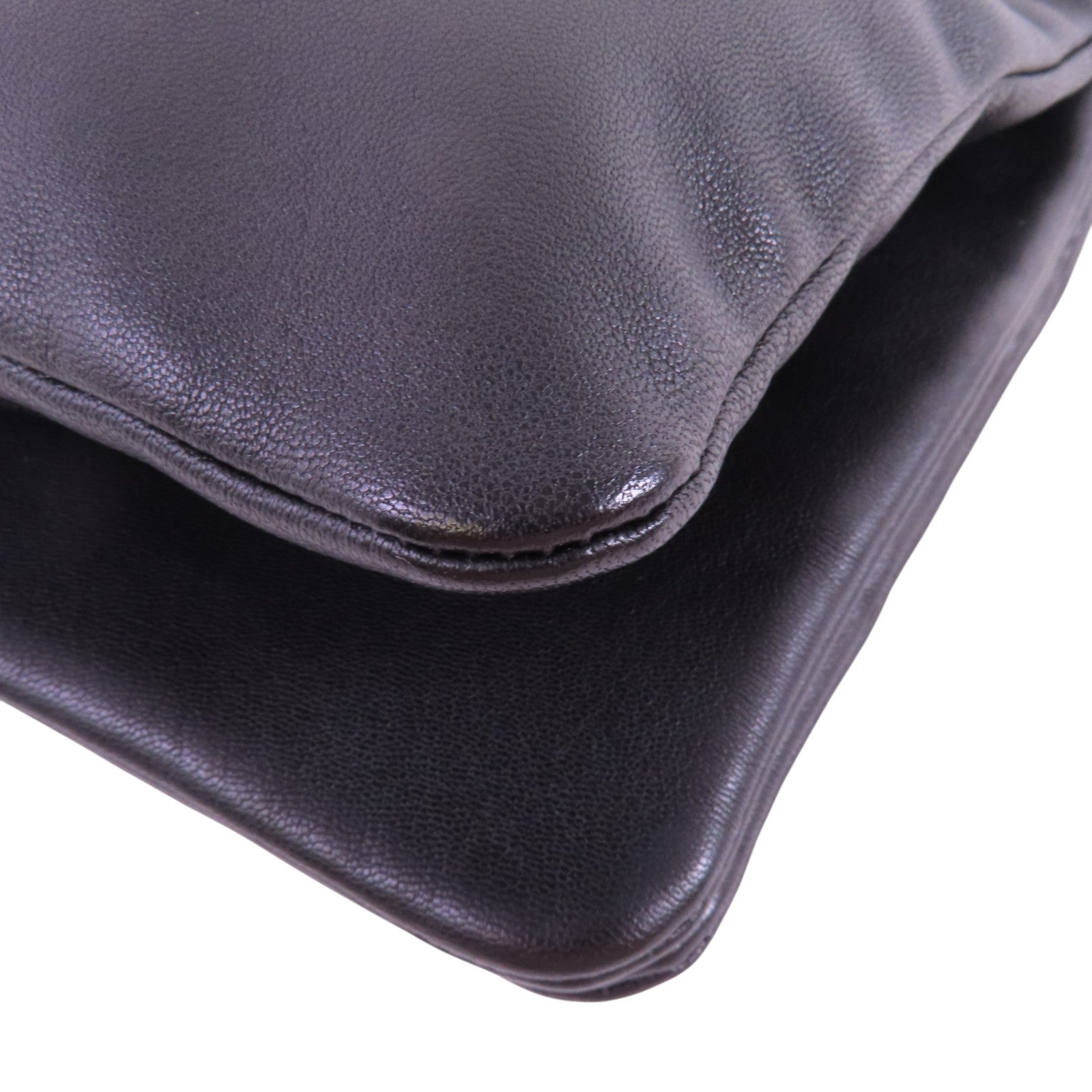 CELINE GHW Trio Shoulder Bag Crossbody Lambskin Leather