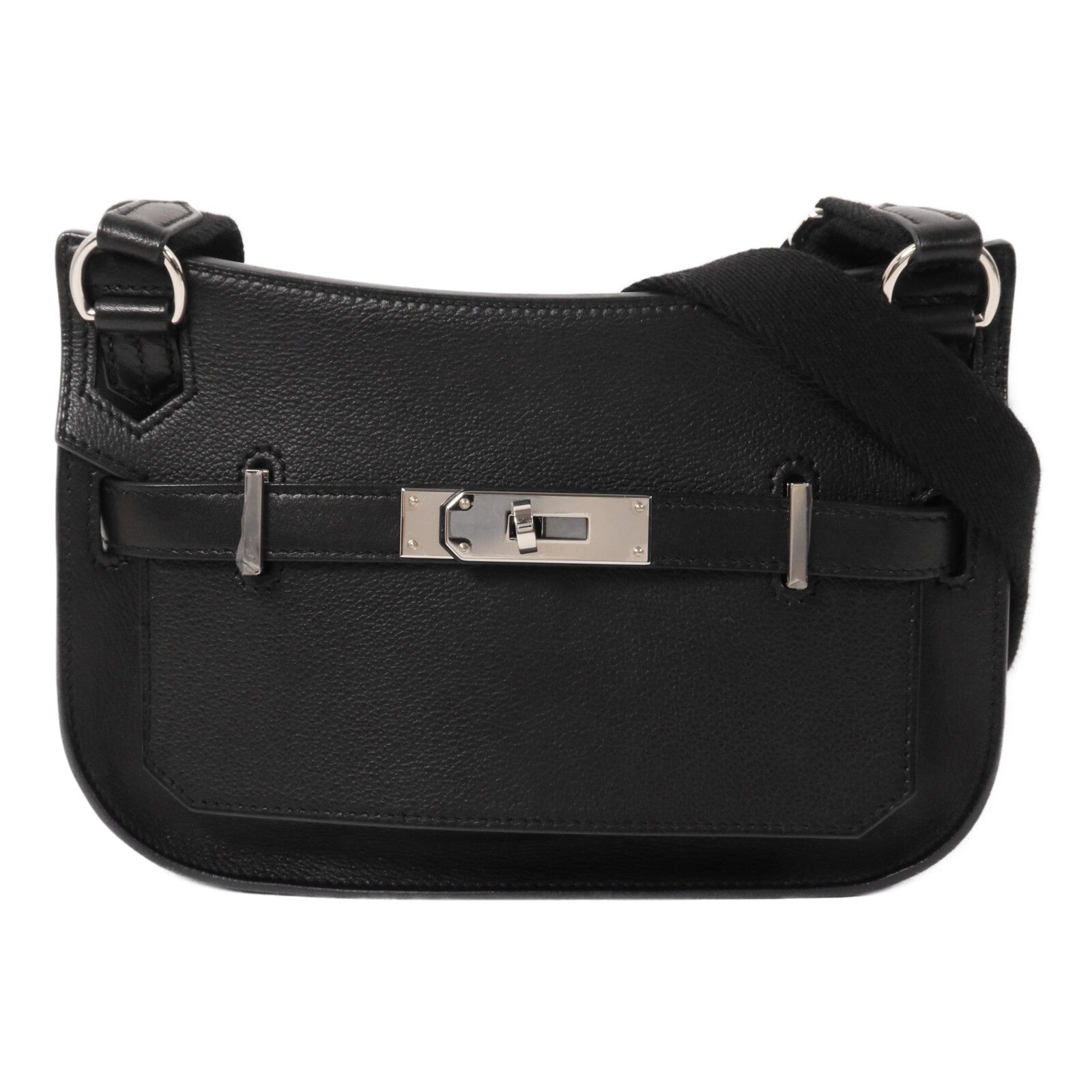 HERMES Evercolor皮革Jypsiere Mini肩背袋Noir