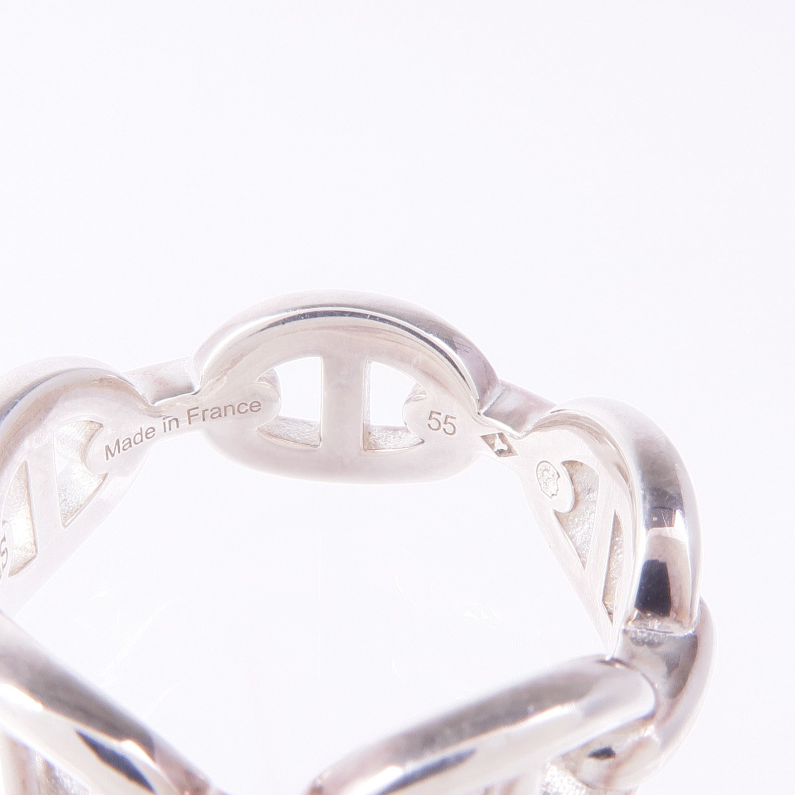 HERMES 925純銀Chaine d'Ancre Ring戒指Hermes#55 US#7.25