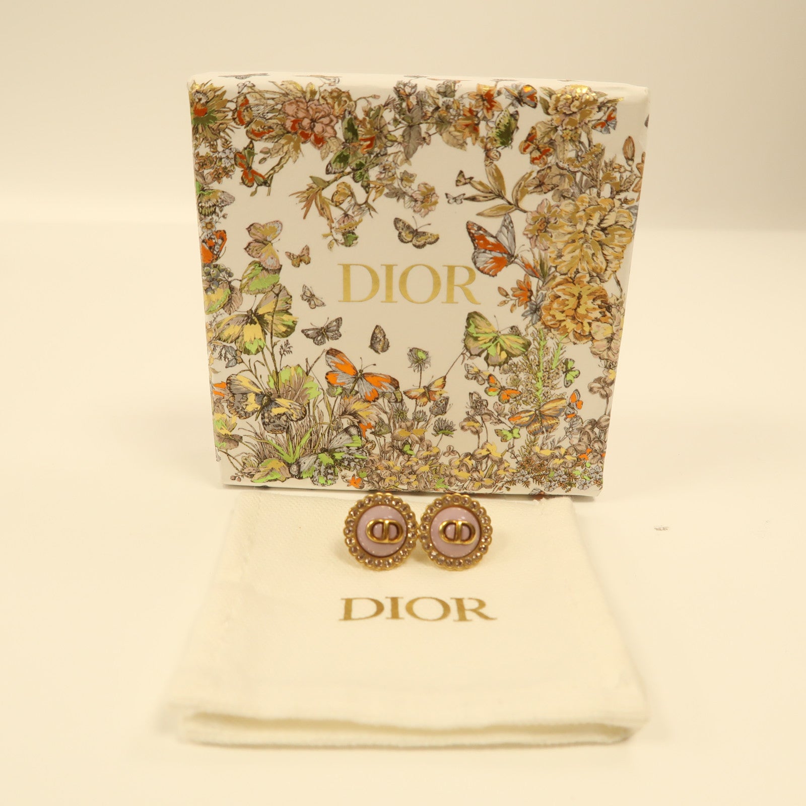 Dior 金屬Earrings耳環紫色/金色