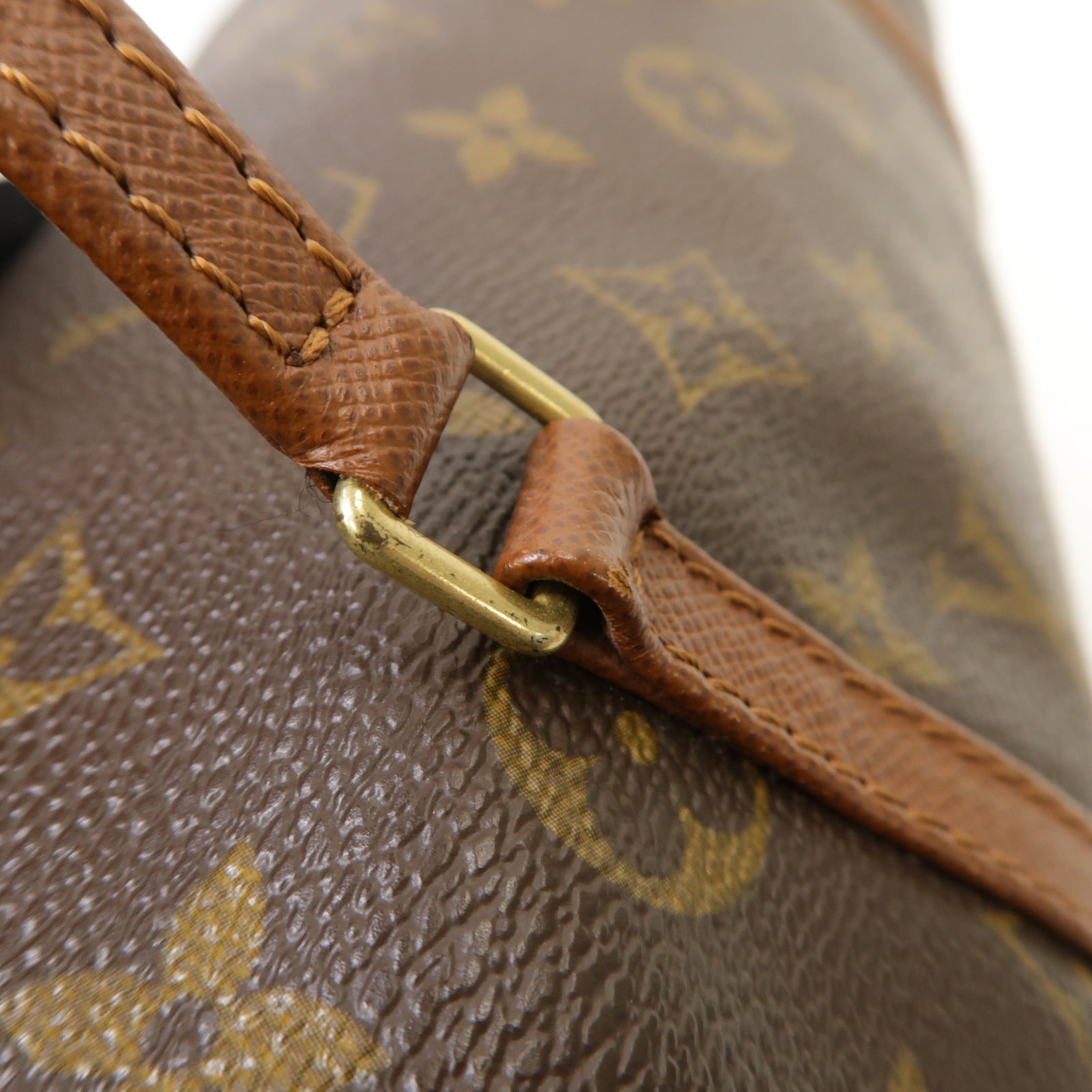 LOUIS VUITTON 【激減優惠】Monogram Papillon金扣手挽袋啡色