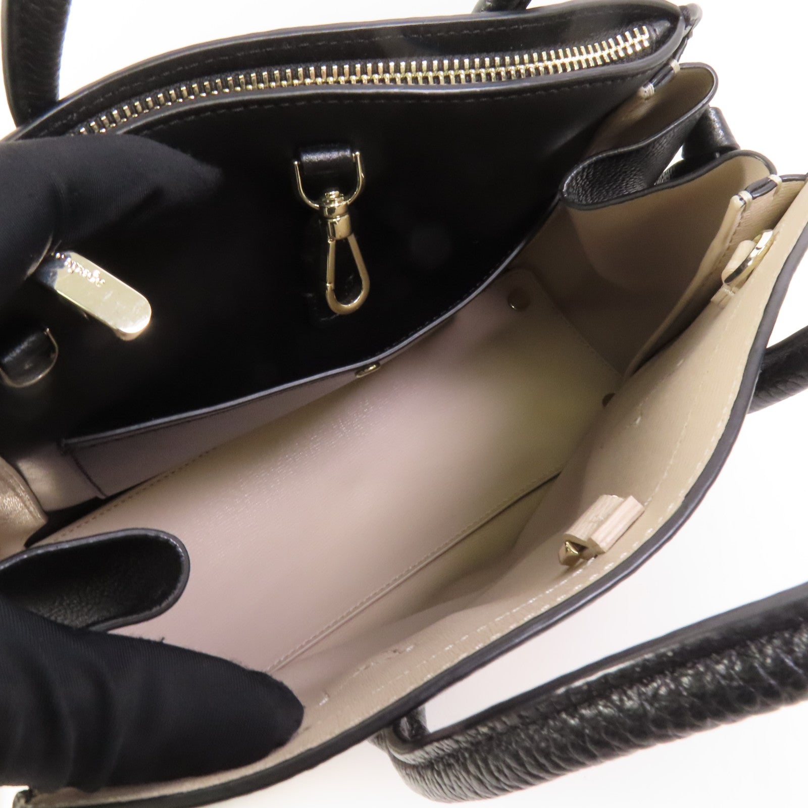 Kate Spade 帆布/牛皮皮革2 Way Shoulder金扣手挽肩背兩用袋