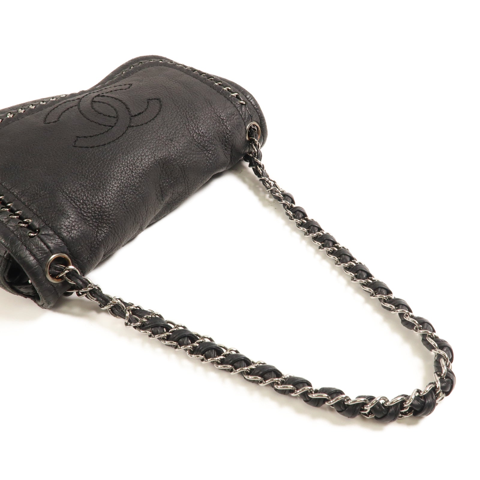 CHANEL 牛皮皮革Shoulder Bag鏈帶肩背袋