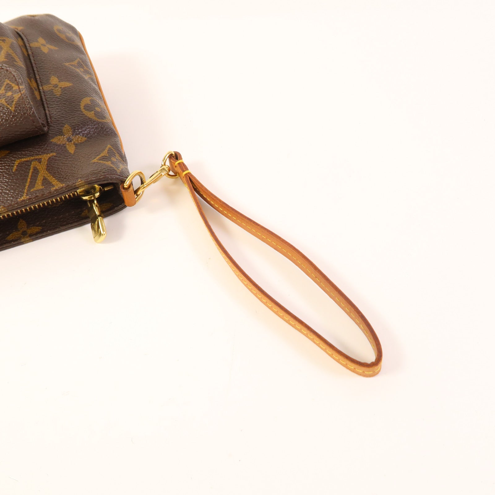 LOUIS VUITTON Monogram Particion金扣手拿包棕色