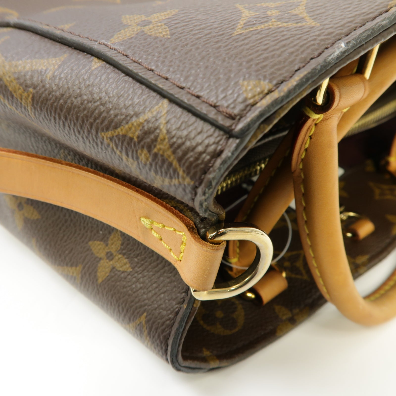 LOUIS VUITTON Monogram Montaigne BB金扣手挽肩背兩用袋啡色