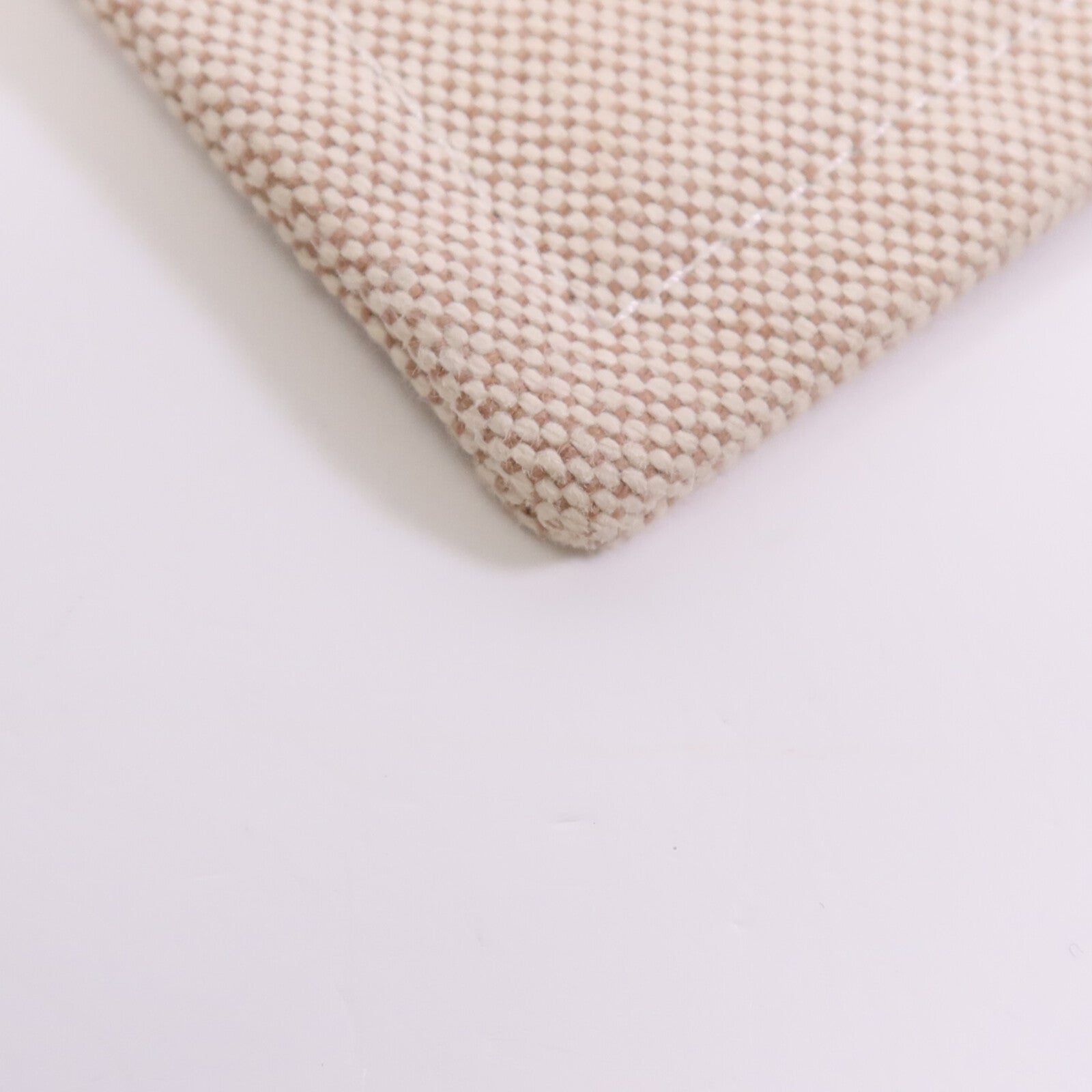 HERMES 棉質Trousse Flat Pouch銀扣手拿包