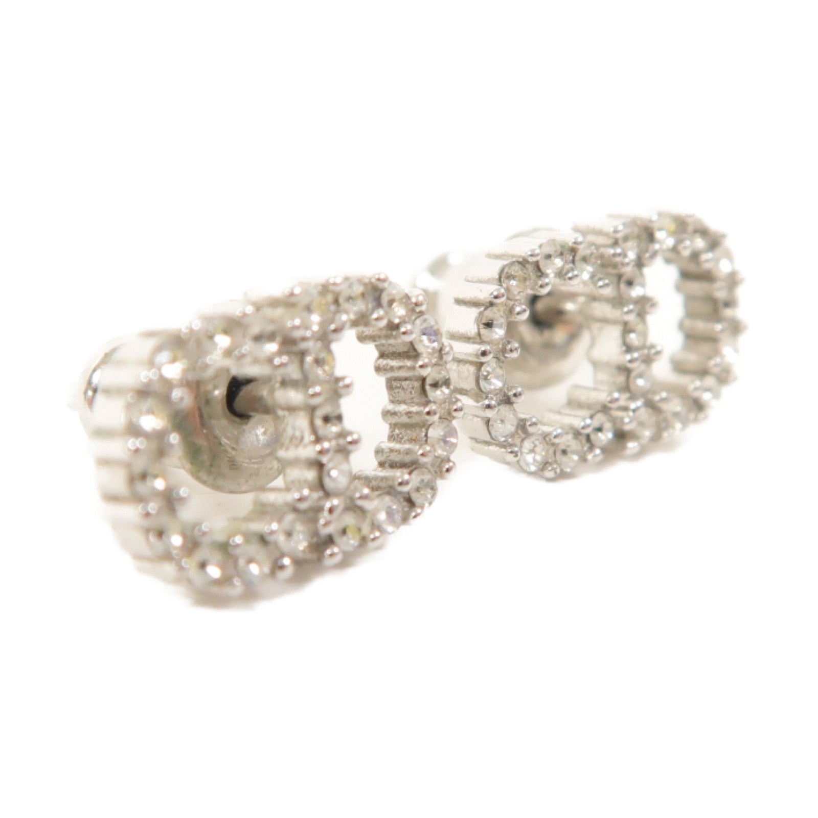 Dior 水晶/金屬Earrings耳環銀色