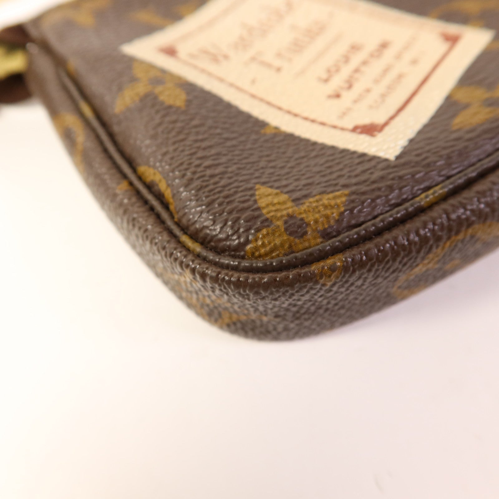 LOUIS VUITTON Monogram Pochette Accessories Pouch金扣手拿包啡色