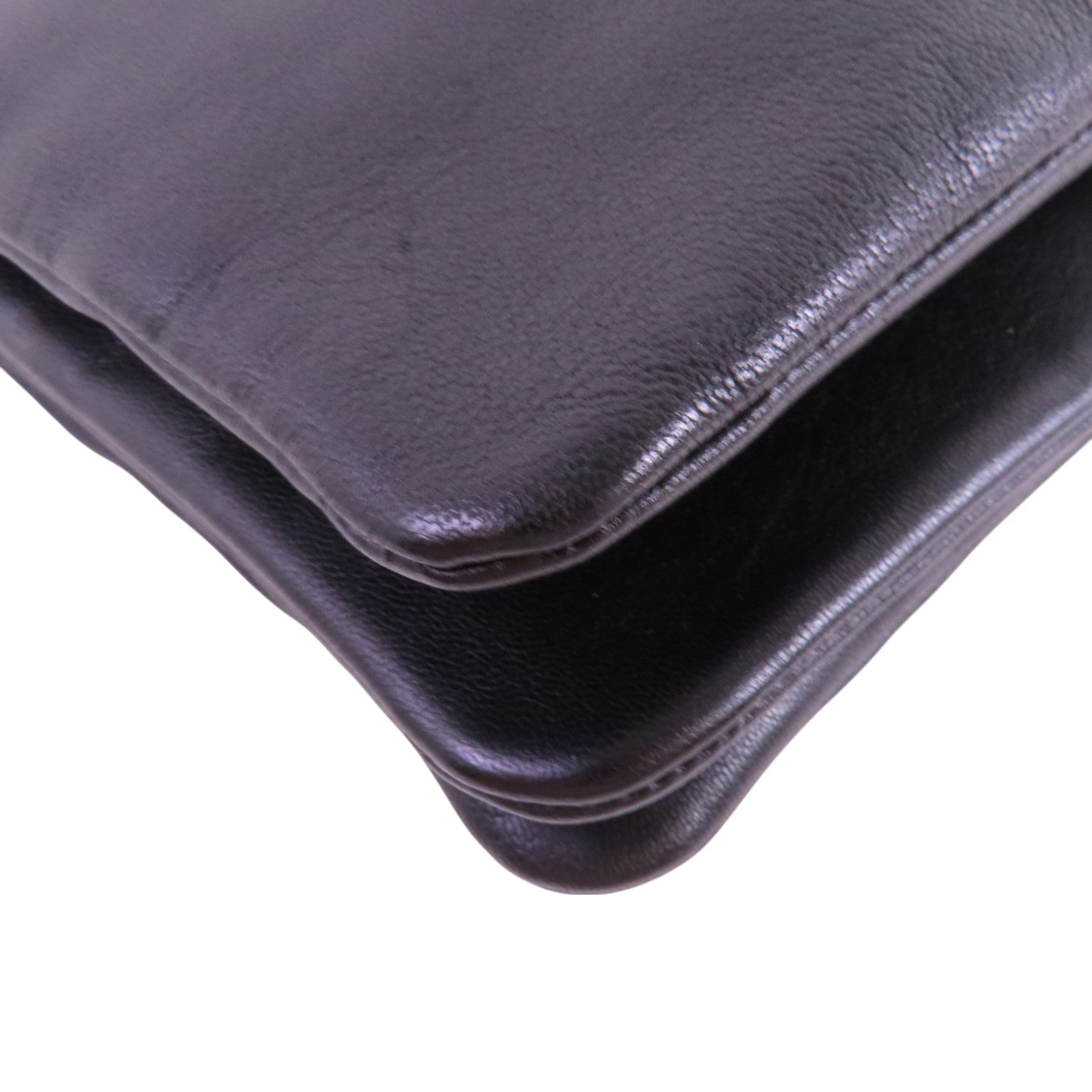 CELINE GHW Trio Shoulder Bag Crossbody Lambskin Leather