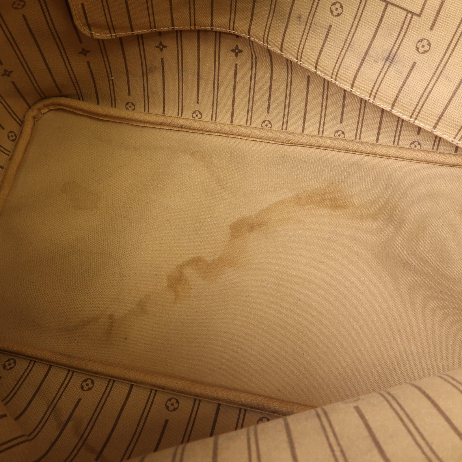 LOUIS VUITTON Monogram Neverfull GM金扣手挽袋棕色
