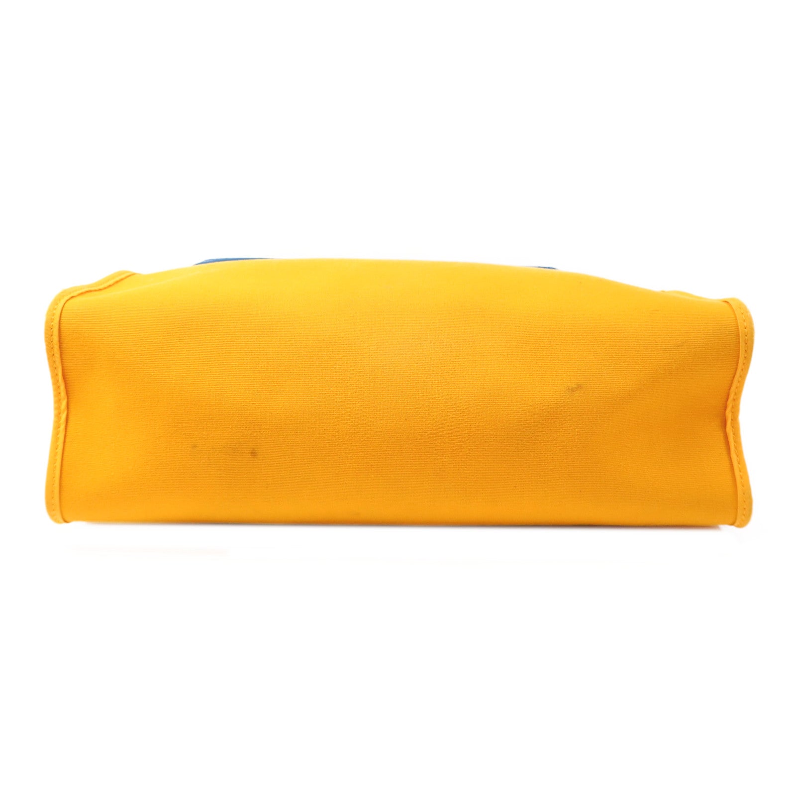 HERMES 帆布Herbag PM銀扣手挽肩背兩用袋Jaune d'Or