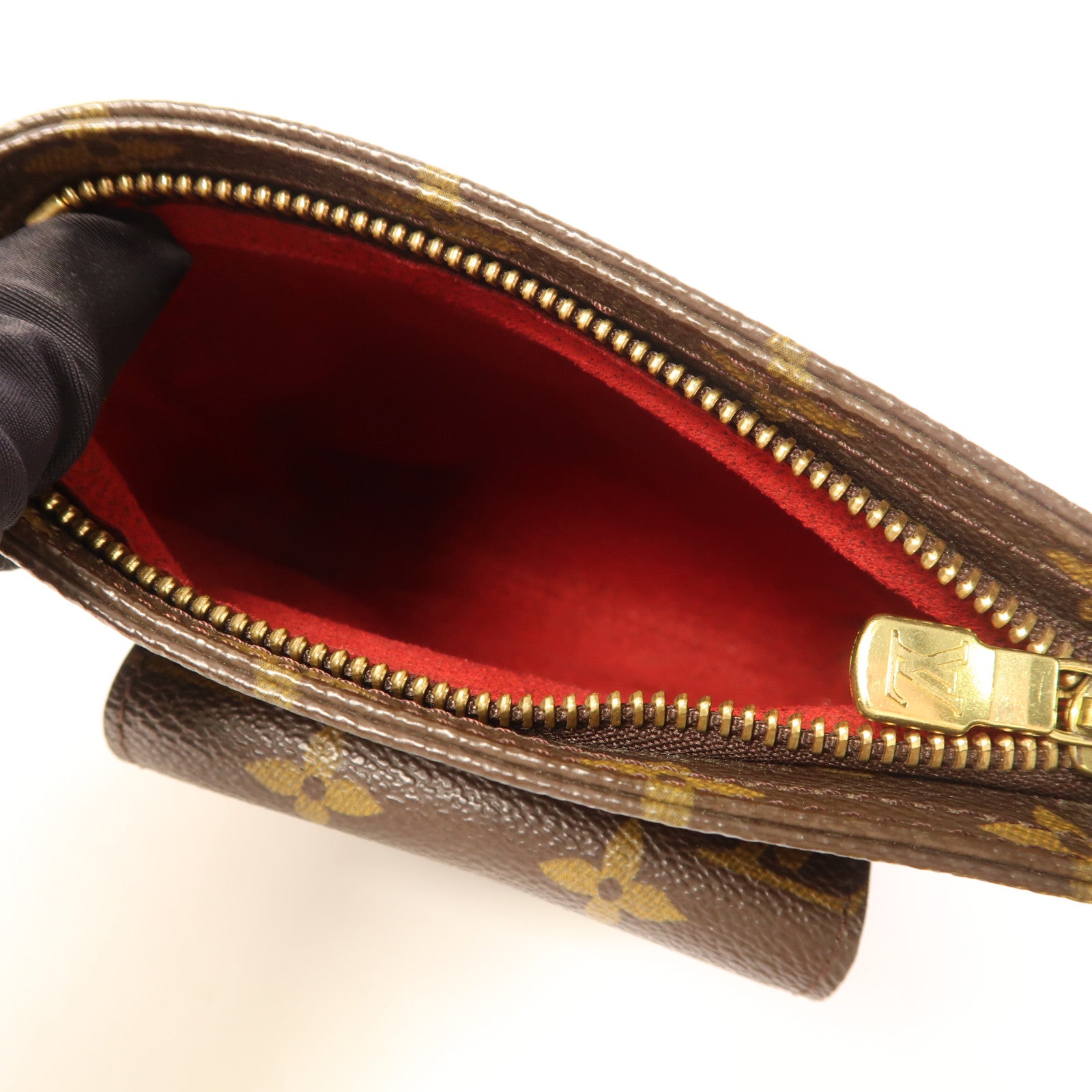 LOUIS VUITTON Monogram Particion金扣手拿包棕色