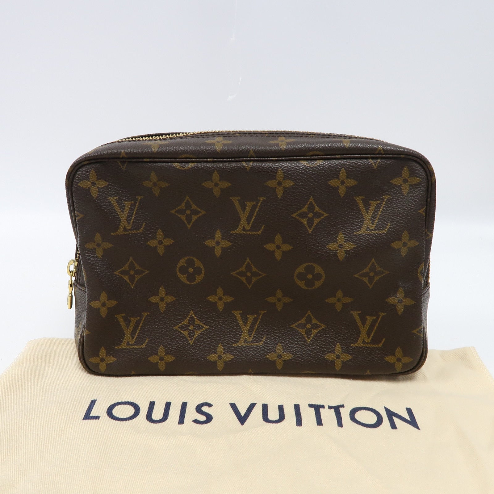 LOUIS VUITTON 【激減優惠】Monogram Trousse Toilette 23金扣手拿包啡色