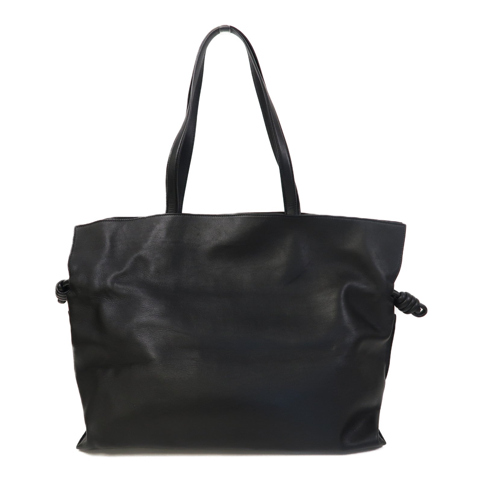 LOEWE 皮革Flamenco XL金扣肩背袋黑色