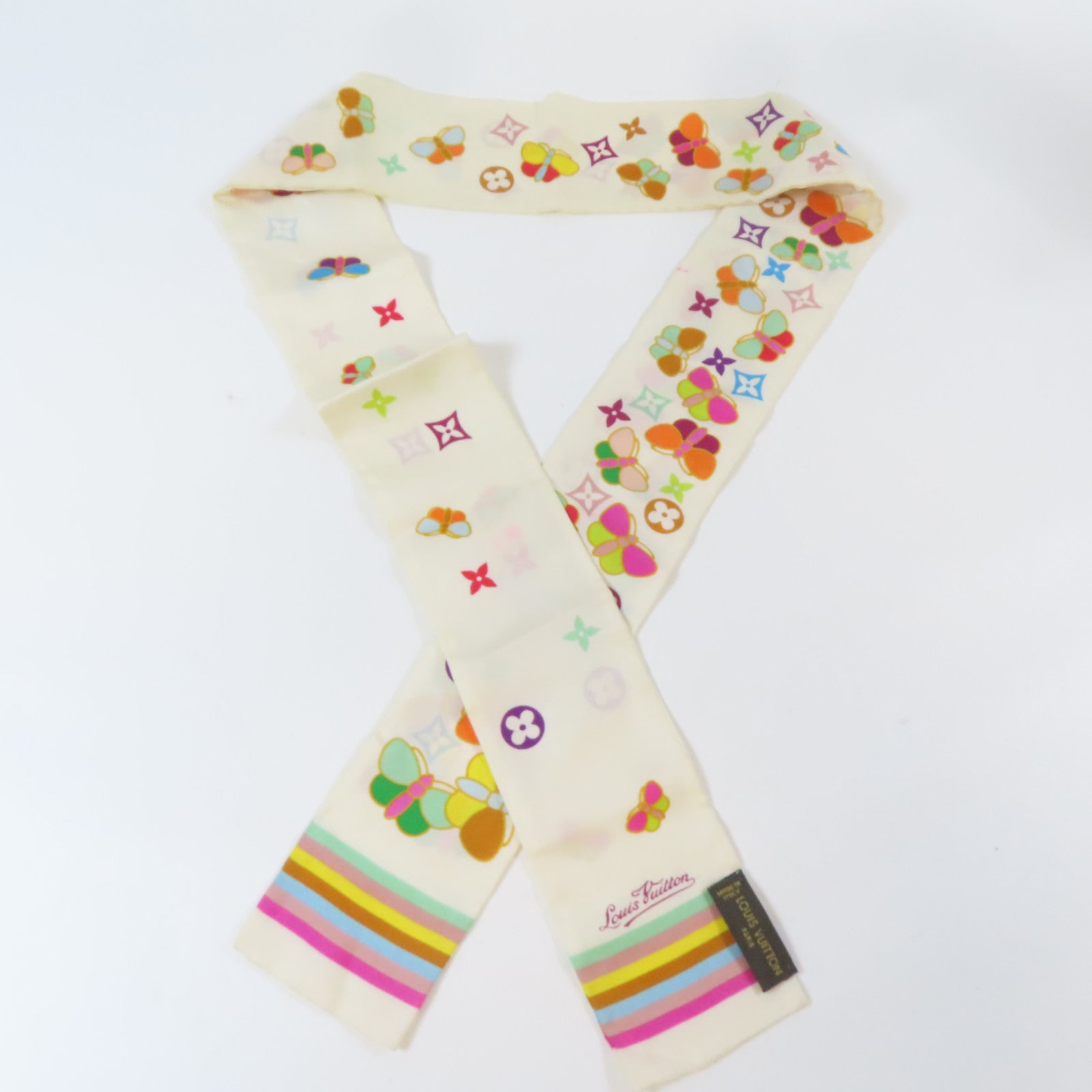 LOUIS VUITTON 絲質Scarf絲巾米色/紅色/紫色/綠色