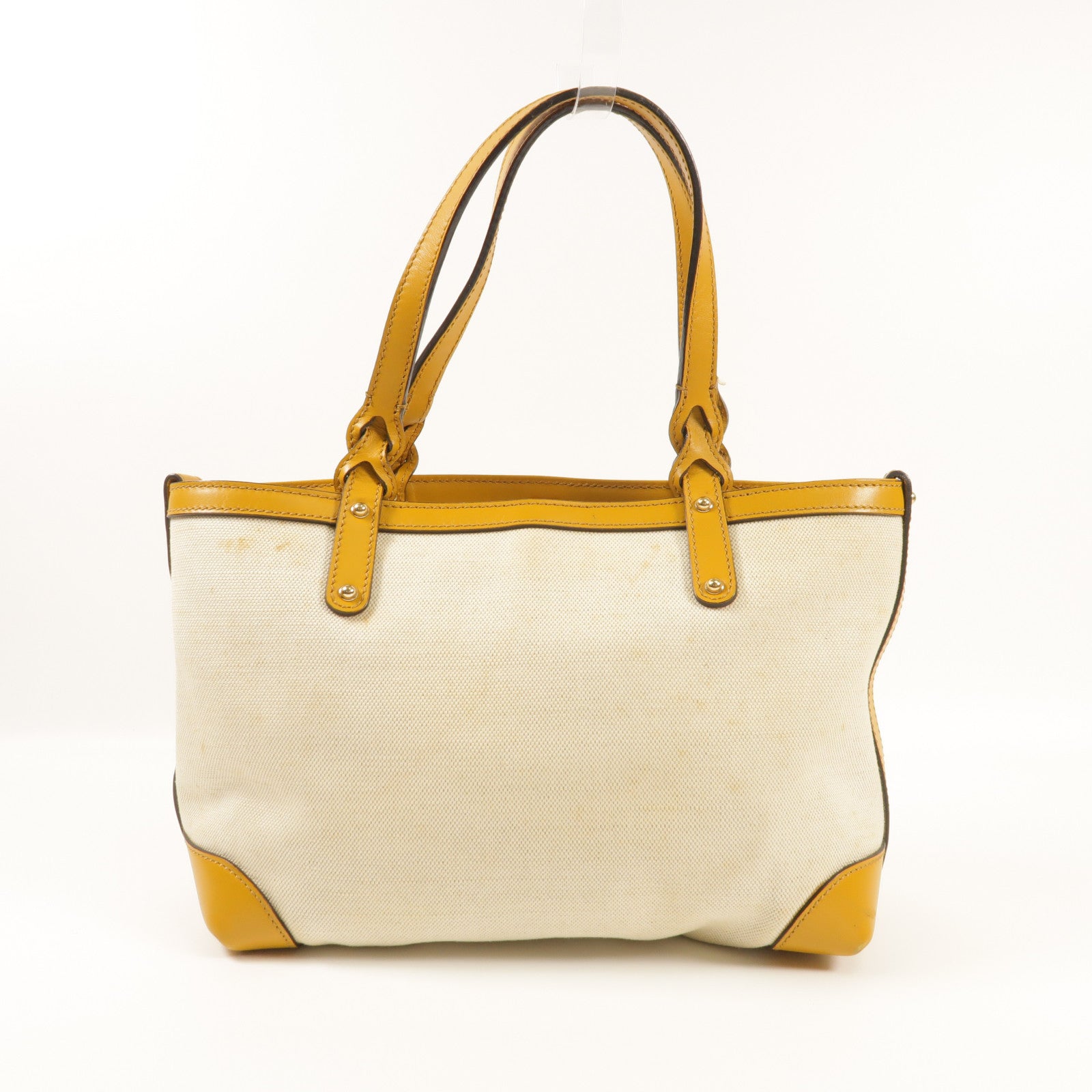 GUCCI GG Shoulder Bag 269878 Canvas Yellow Beige