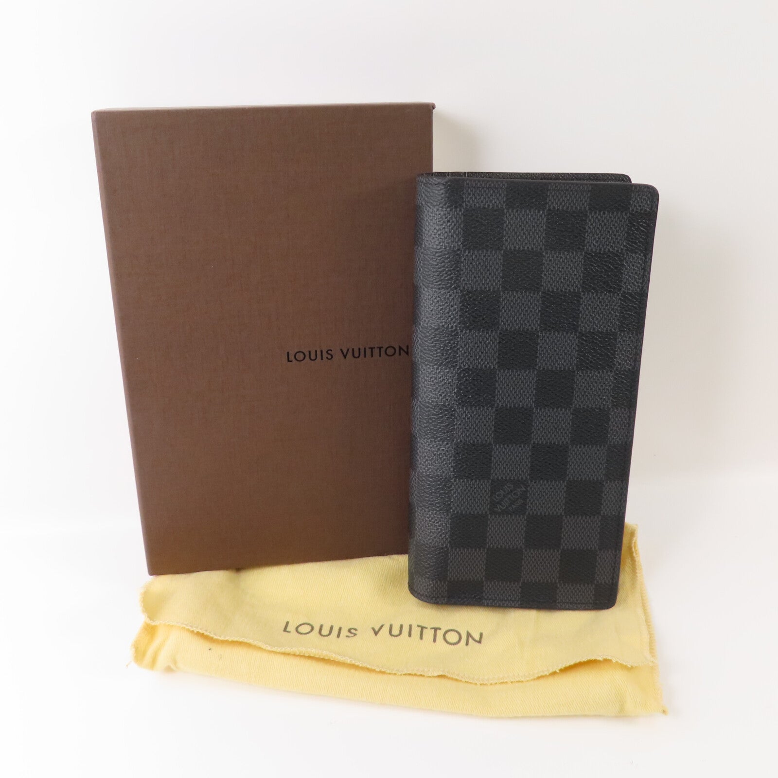 LOUIS VUITTON Damier Graphite Brazza Wallet長錢包