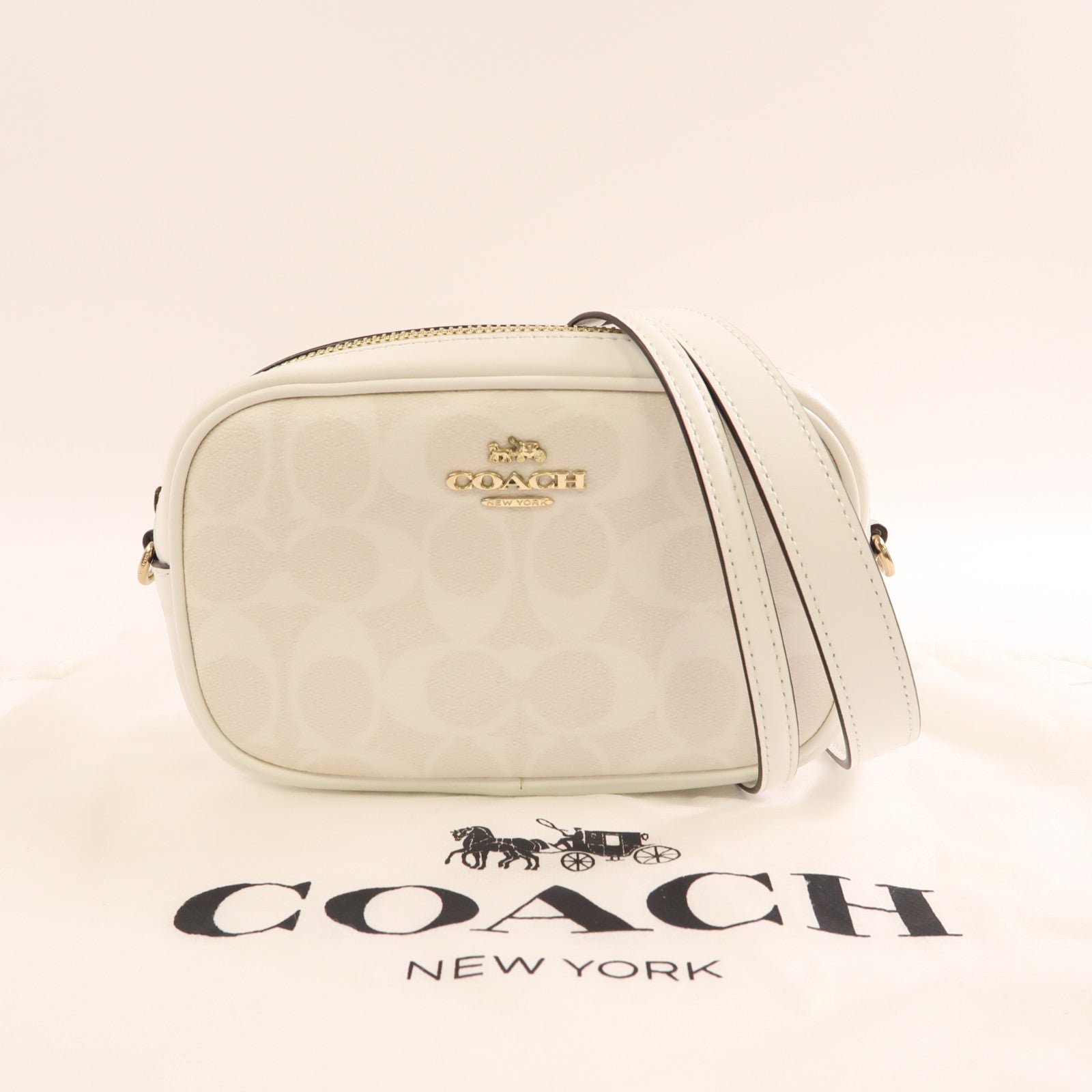 COACH 牛皮皮革2 Way Belt Bag銀扣腰包肩背兩用袋