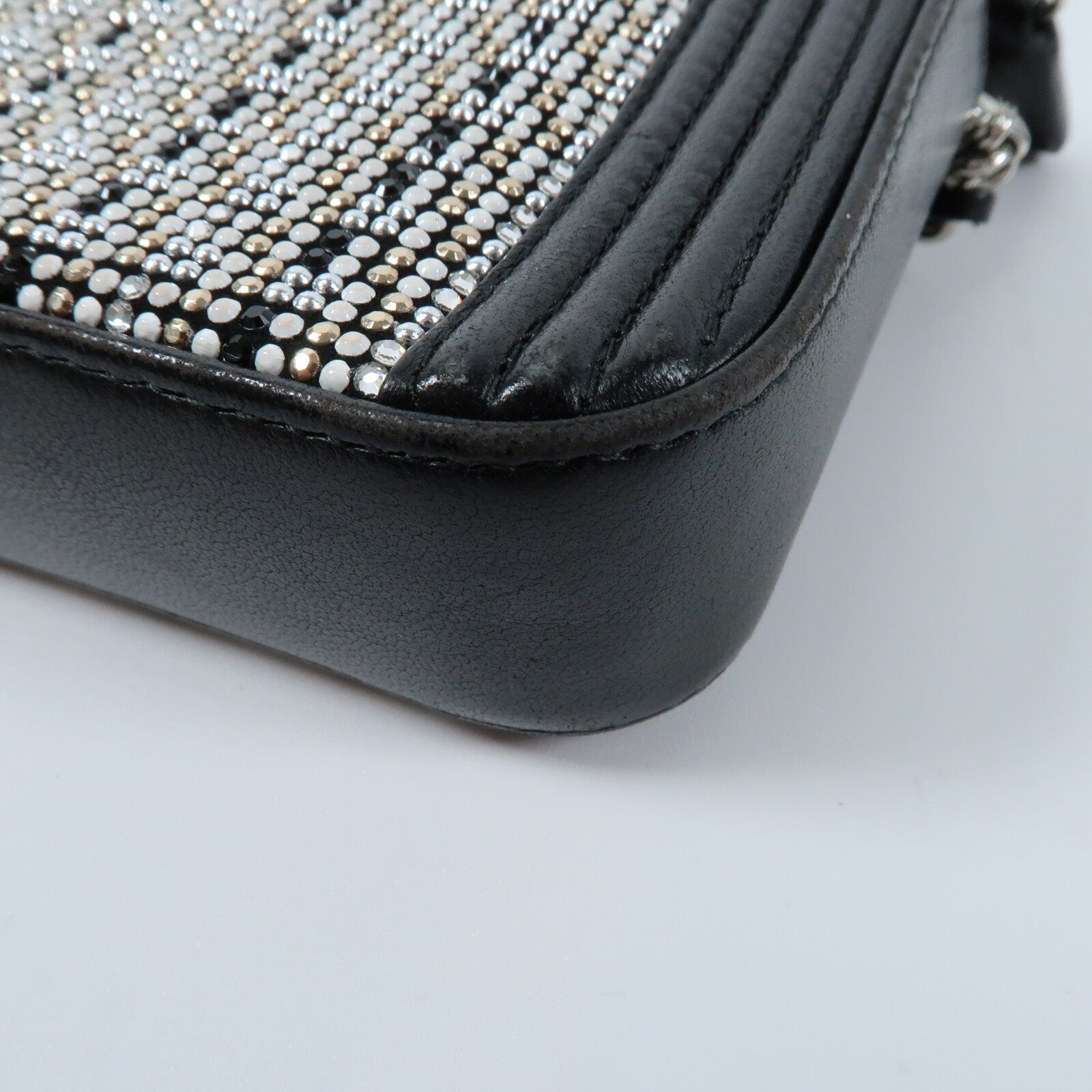 CHANEL 牛皮皮革Boy Double Zip Clutch Bag銀扣鏈帶肩背袋
