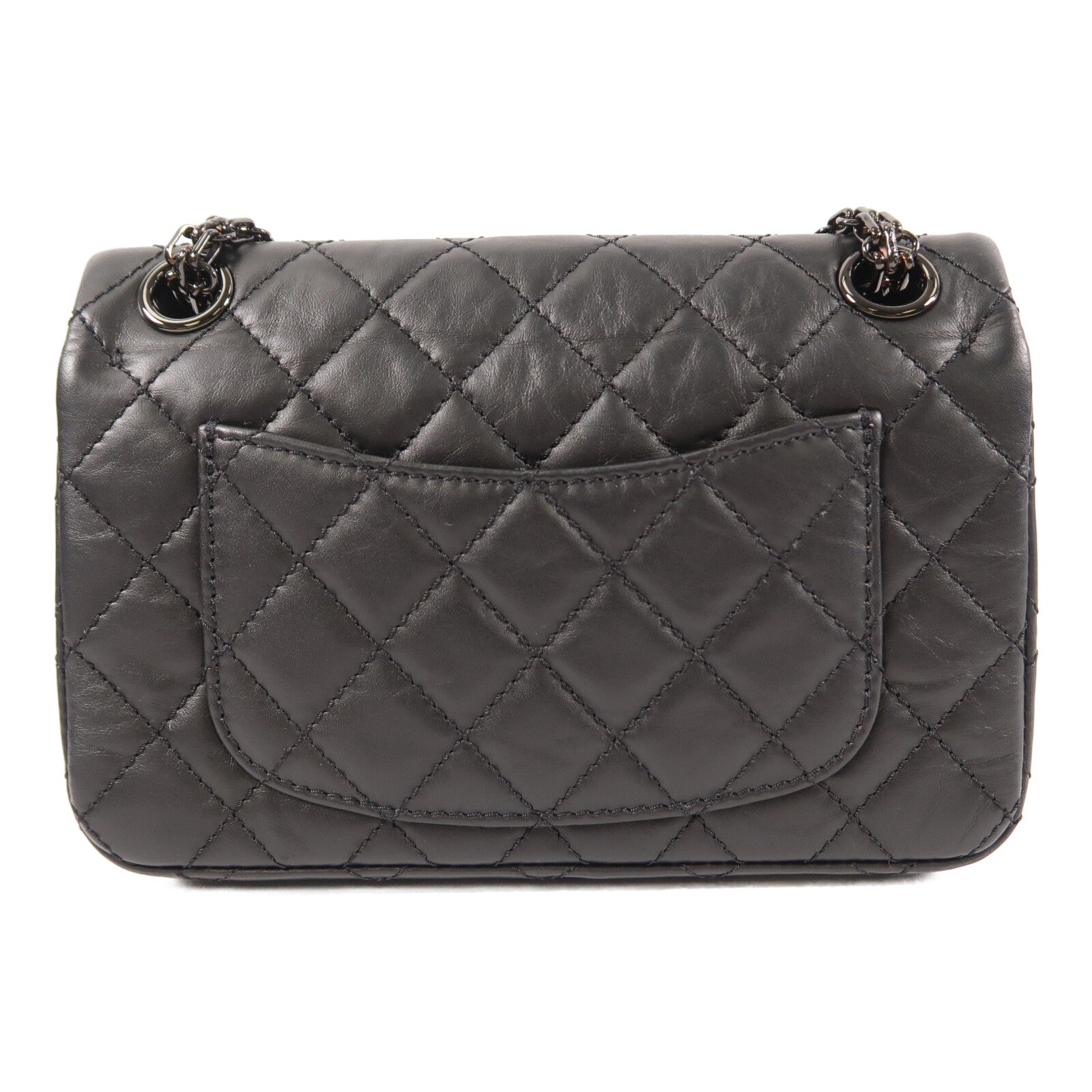 CHANEL 牛皮皮革2.55 Mini鏈帶肩背袋