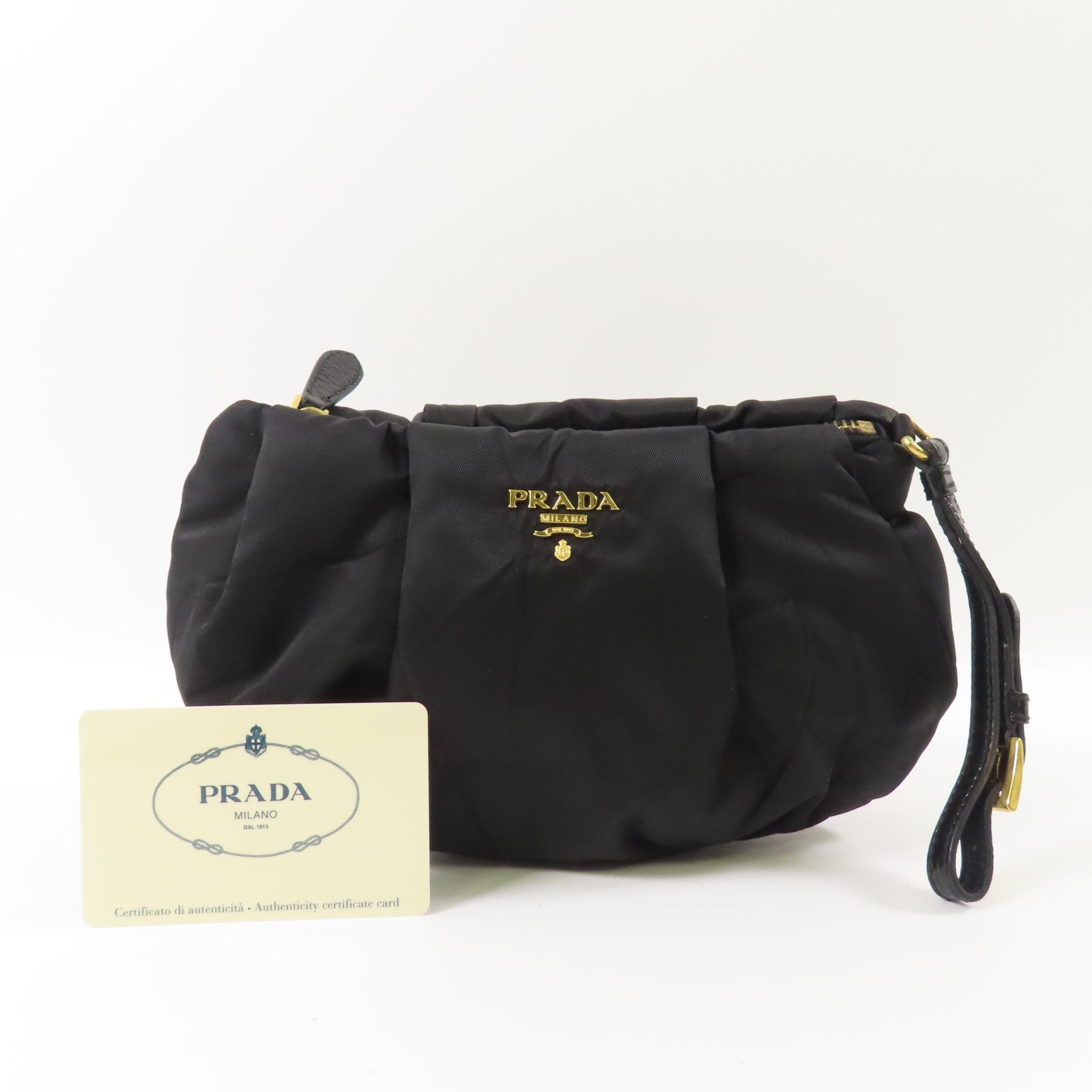 PRADA 尼龍Wrist Pouch金扣手拿包
