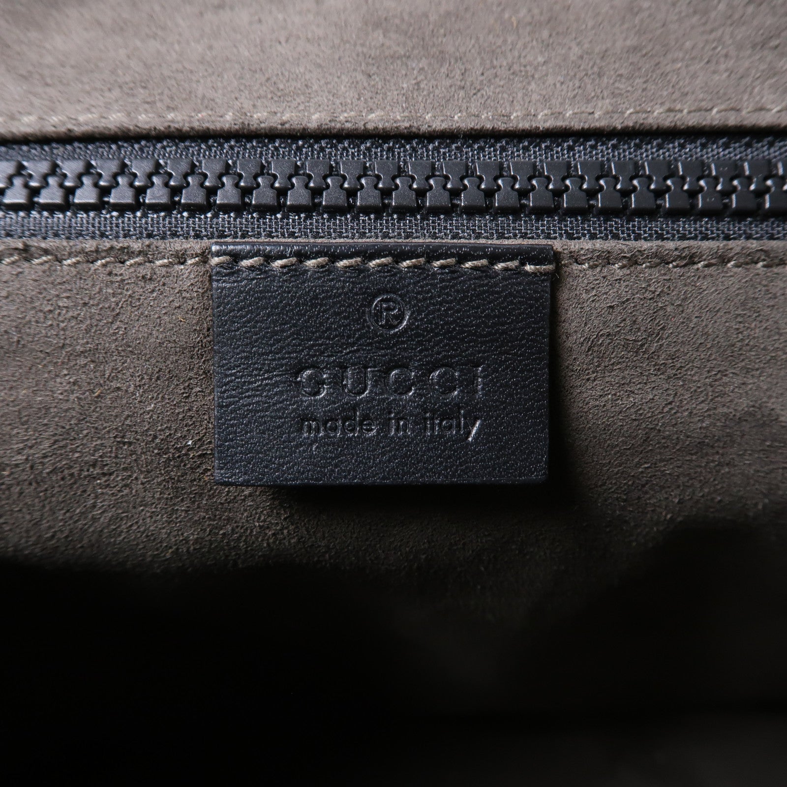 GUCCI 【激減優惠】塗層帆布Shoulder Bag銀扣肩背袋米色/黑色