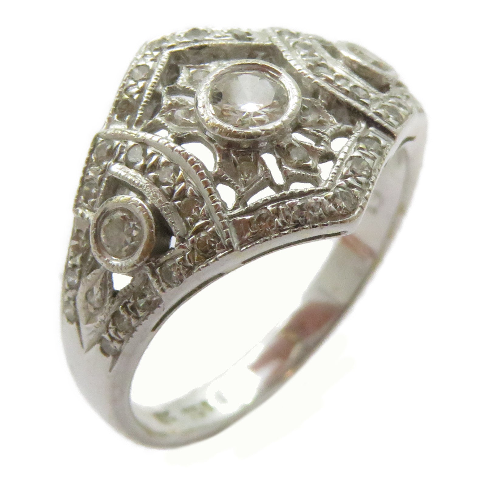 JEWELRY 【激減優惠】18K白金Diamond Ring鑽石戒指US#5.5