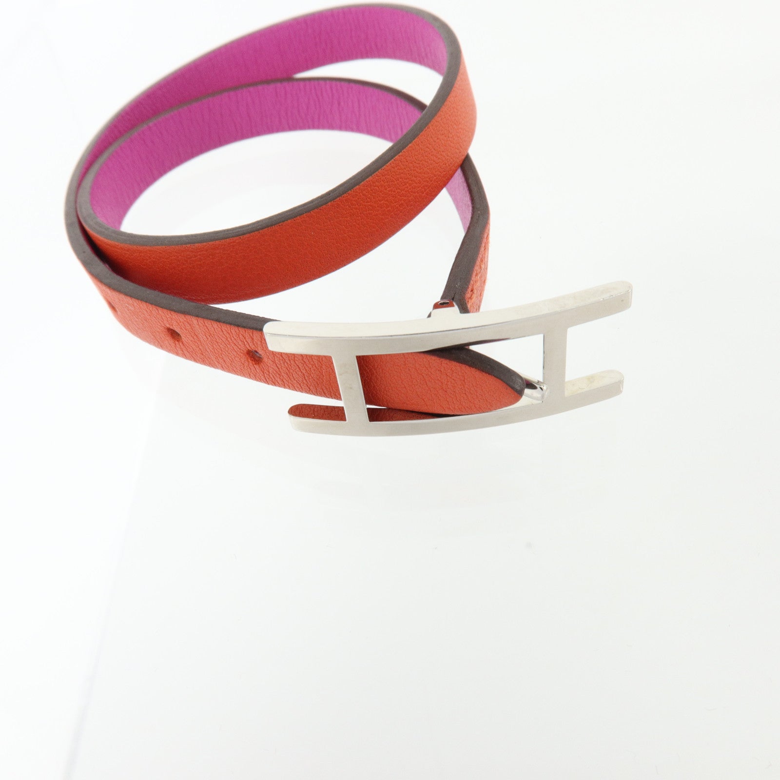 HERMES Swift皮革Behapi Double Tour Bracelet金扣手鏈