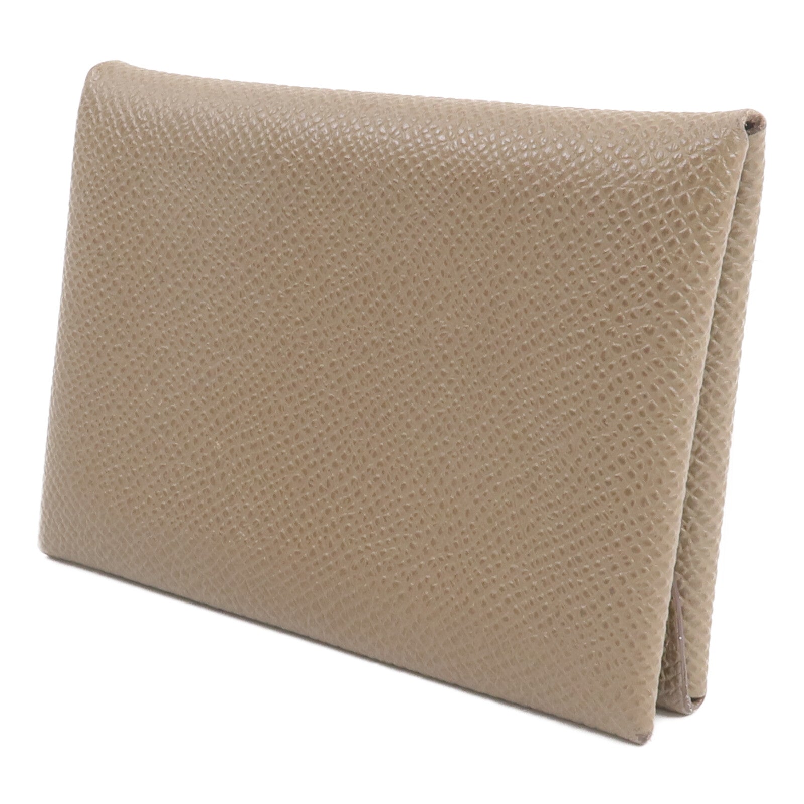 HERMES Epsom皮革Calvi Duo卡片套Etoupe