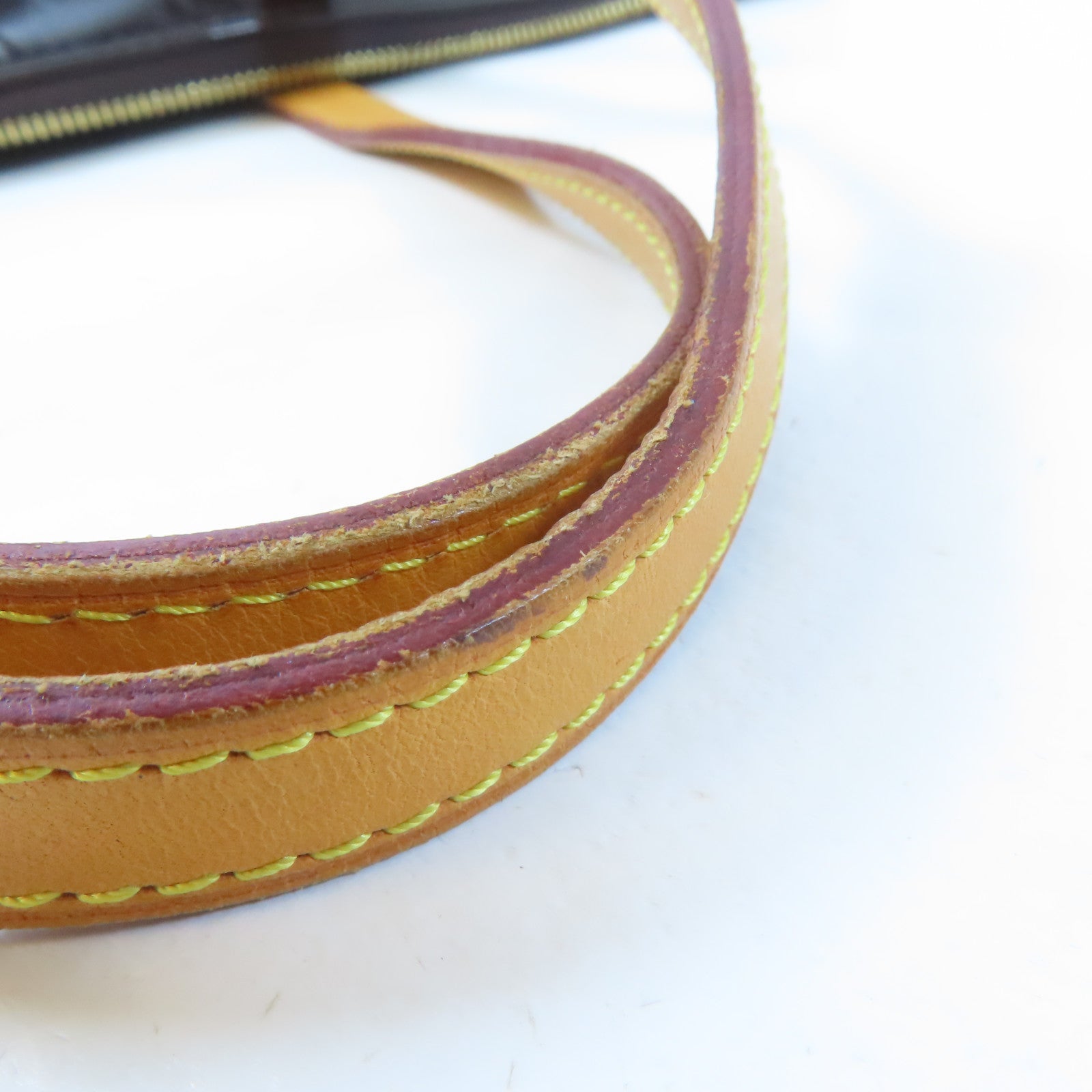 LOUIS VUITTON 【激減優惠】Vernis Bellevue GM金扣手挽袋酒紅色