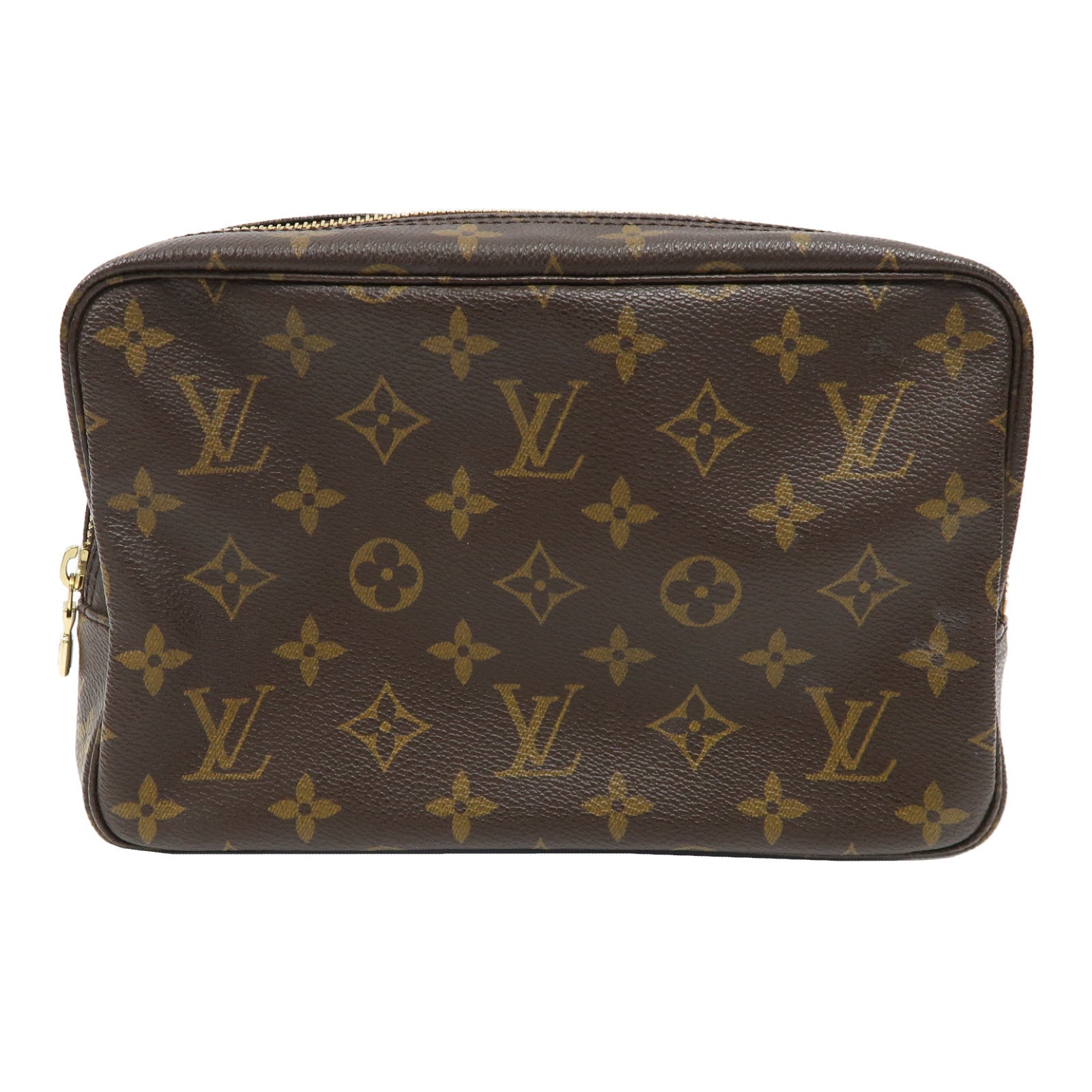 LOUIS VUITTON 【激減優惠】Monogram Trousse Toilette 23金扣手拿包啡色