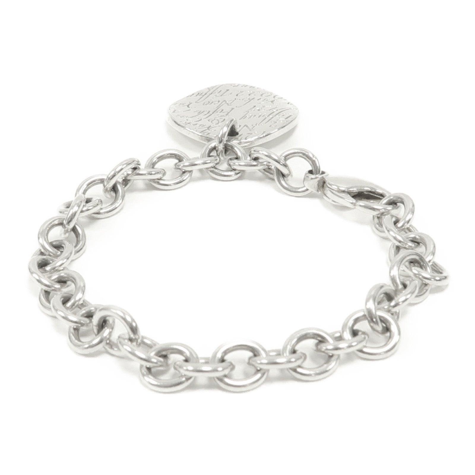 TIFFANY＆CO 925純銀Fifth Avenue New York Round Tag Bracelet手鏈