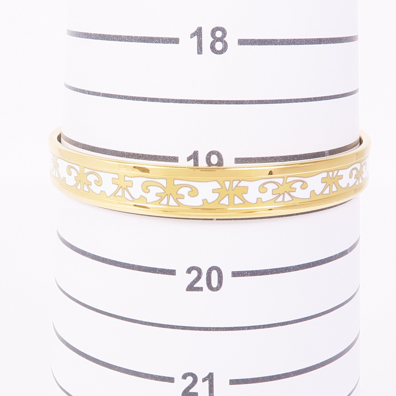 HERMES Bracelet Bangle Enamel Metal Gold