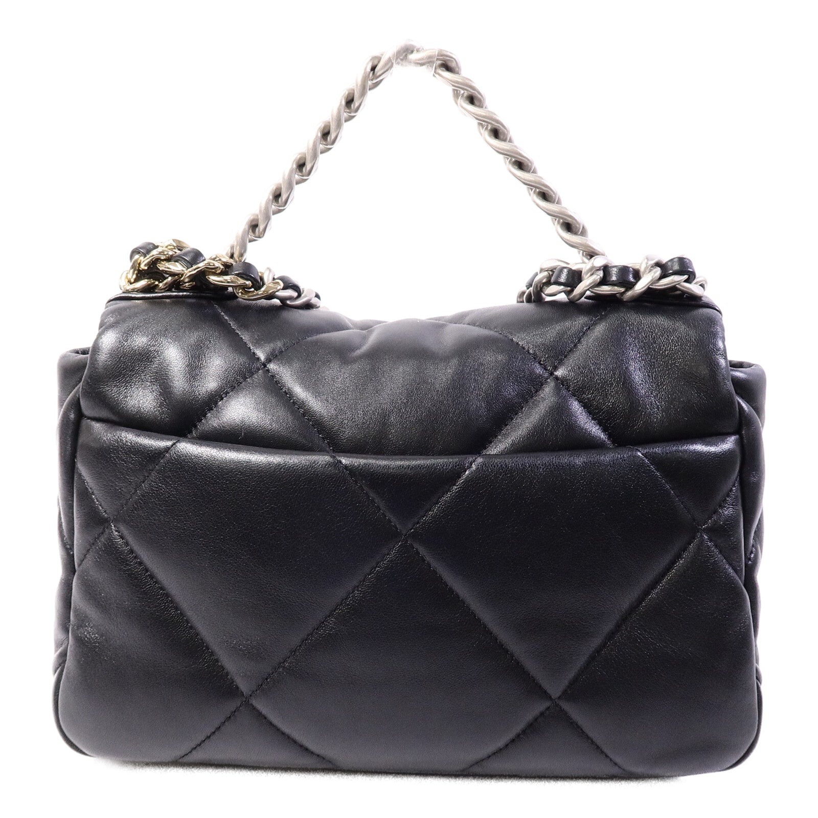 CHANEL 羊皮皮革Chanel 19 Small鏈帶手挽肩背兩用袋