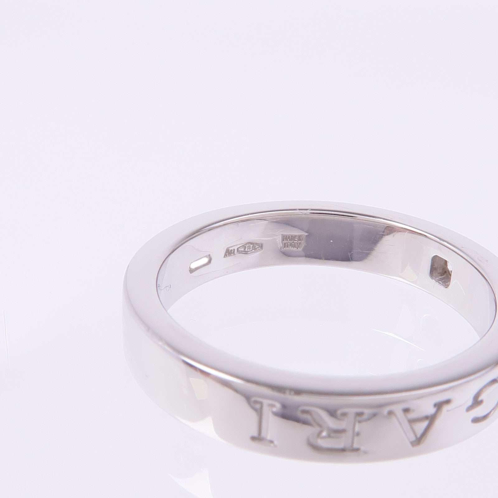 BVLGARI 18K白金B-Zerol Essential Diamond Band Ring鑽石戒指US#7.75