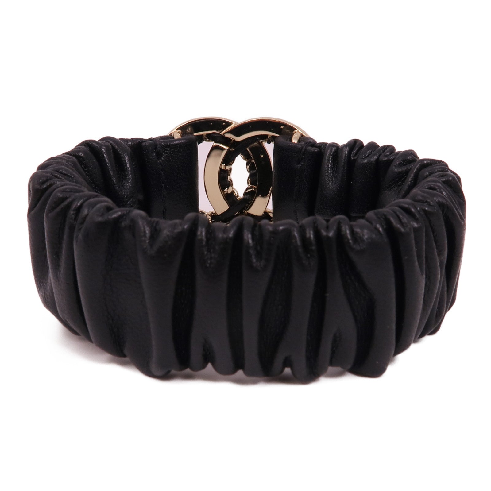 CHANEL 羊皮皮革Bracelet金扣手帶