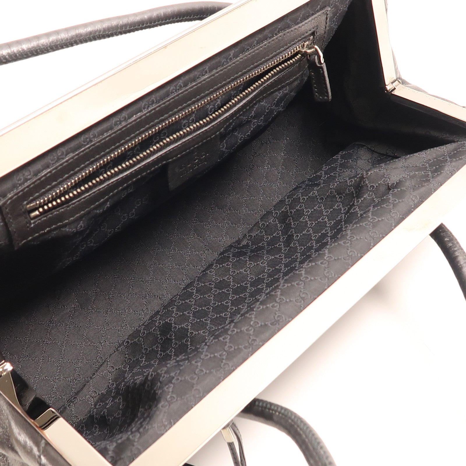 GUCCI 牛仔布Shoulder Bag銀扣肩背袋