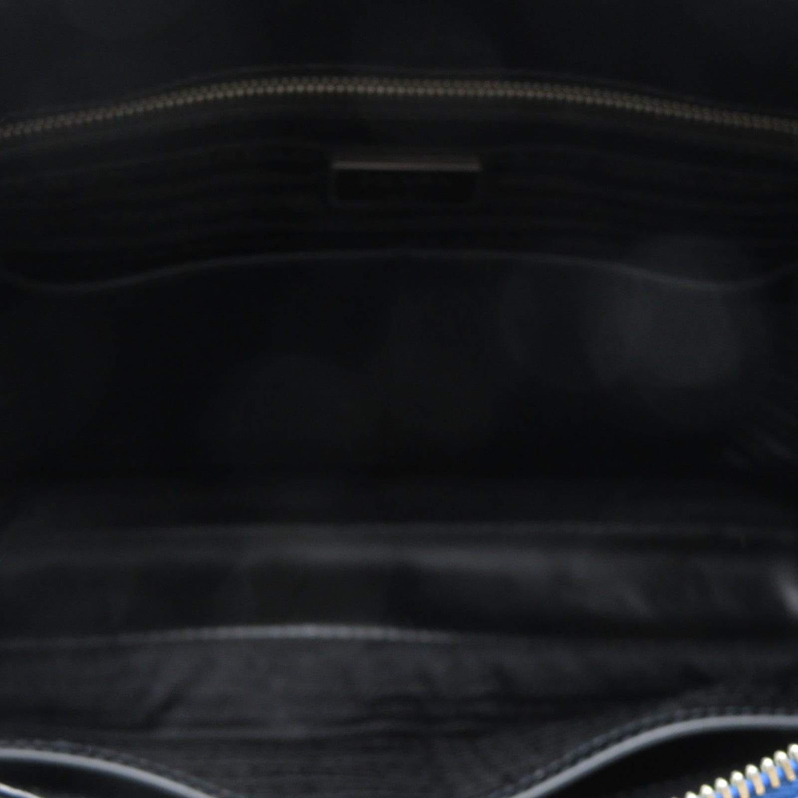 PRADA 【激減優惠】Saffiano皮革Business Bag銀扣公事包藍色