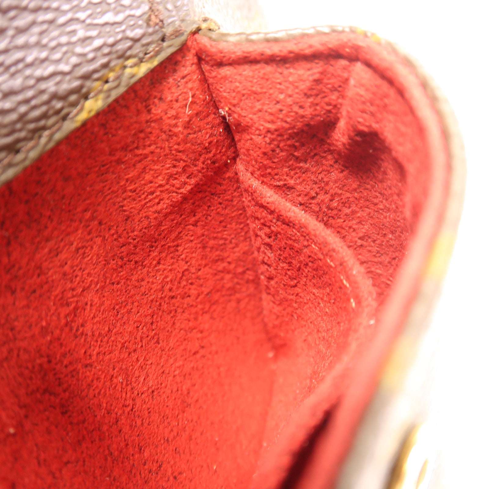 LOUIS VUITTON Monogram Particion金扣手拿包棕色