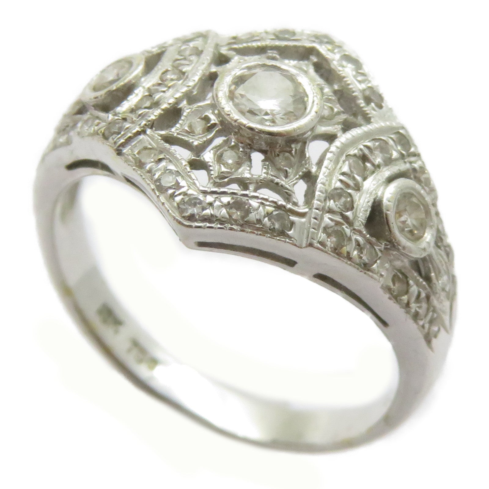 JEWELRY 【激減優惠】18K白金Diamond Ring鑽石戒指US#5.5