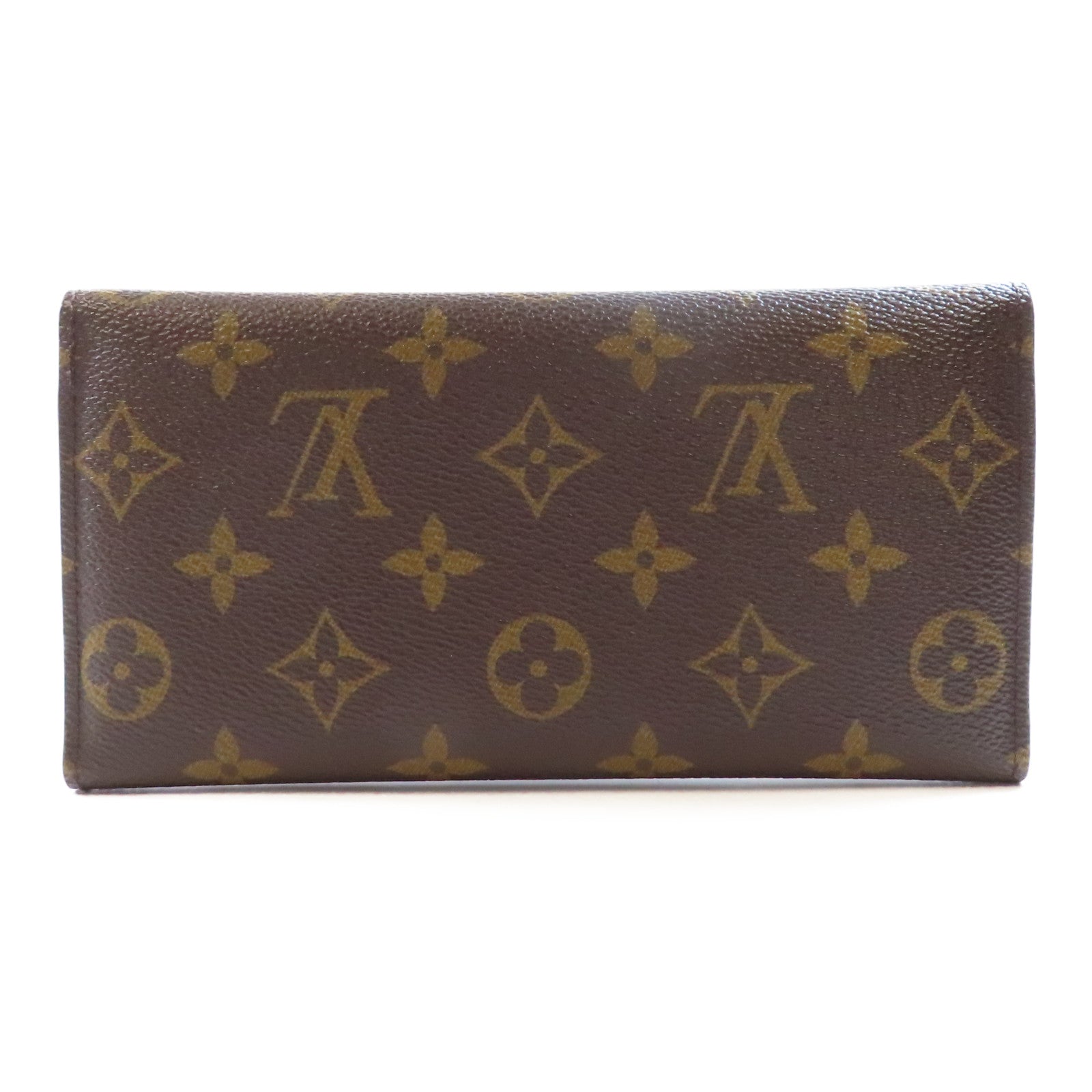 LOUIS VUITTON Monogram Portefeuille Josephine金扣長錢包棕色
