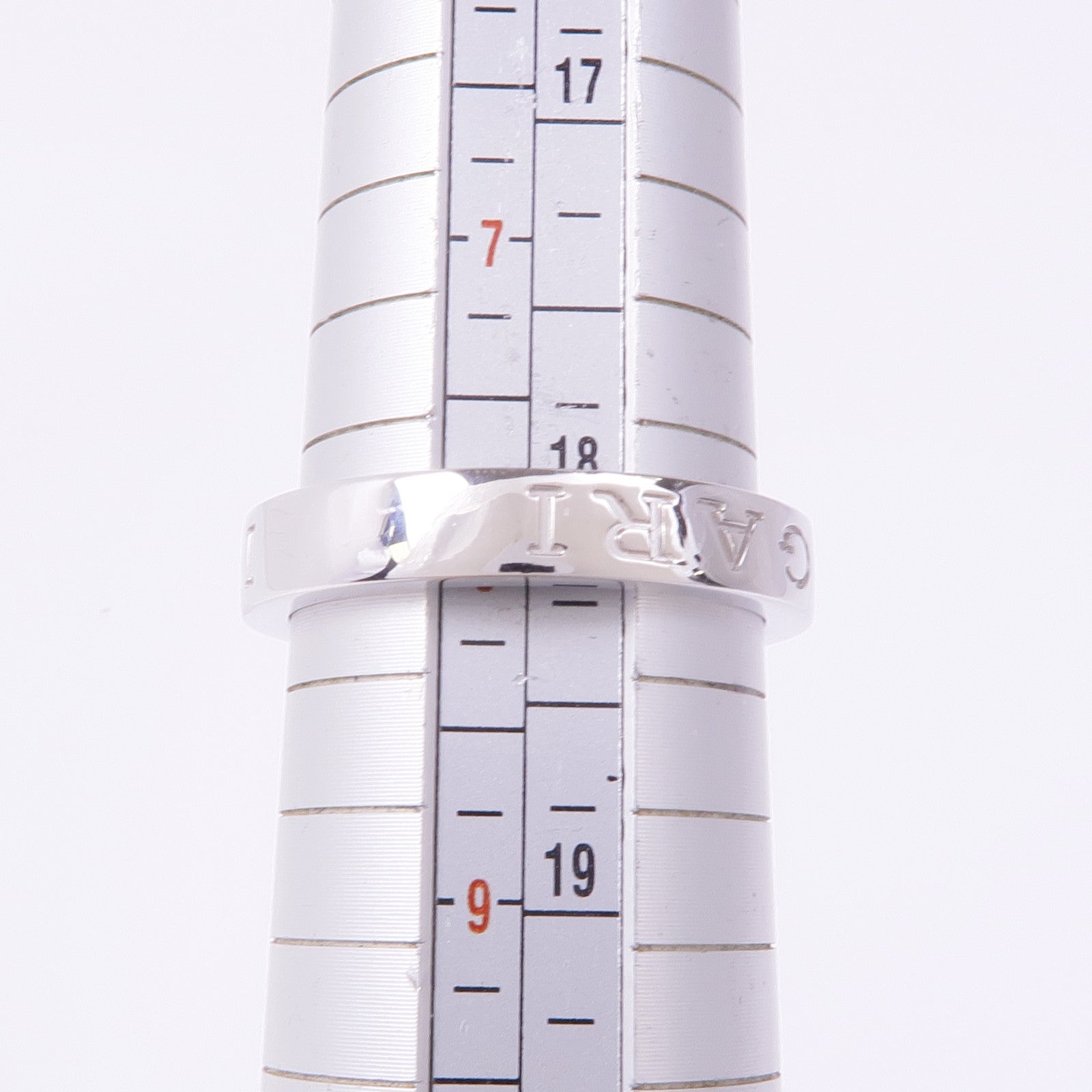 BVLGARI 18K白金B-Zerol Essential Diamond Band Ring鑽石戒指US#7.75