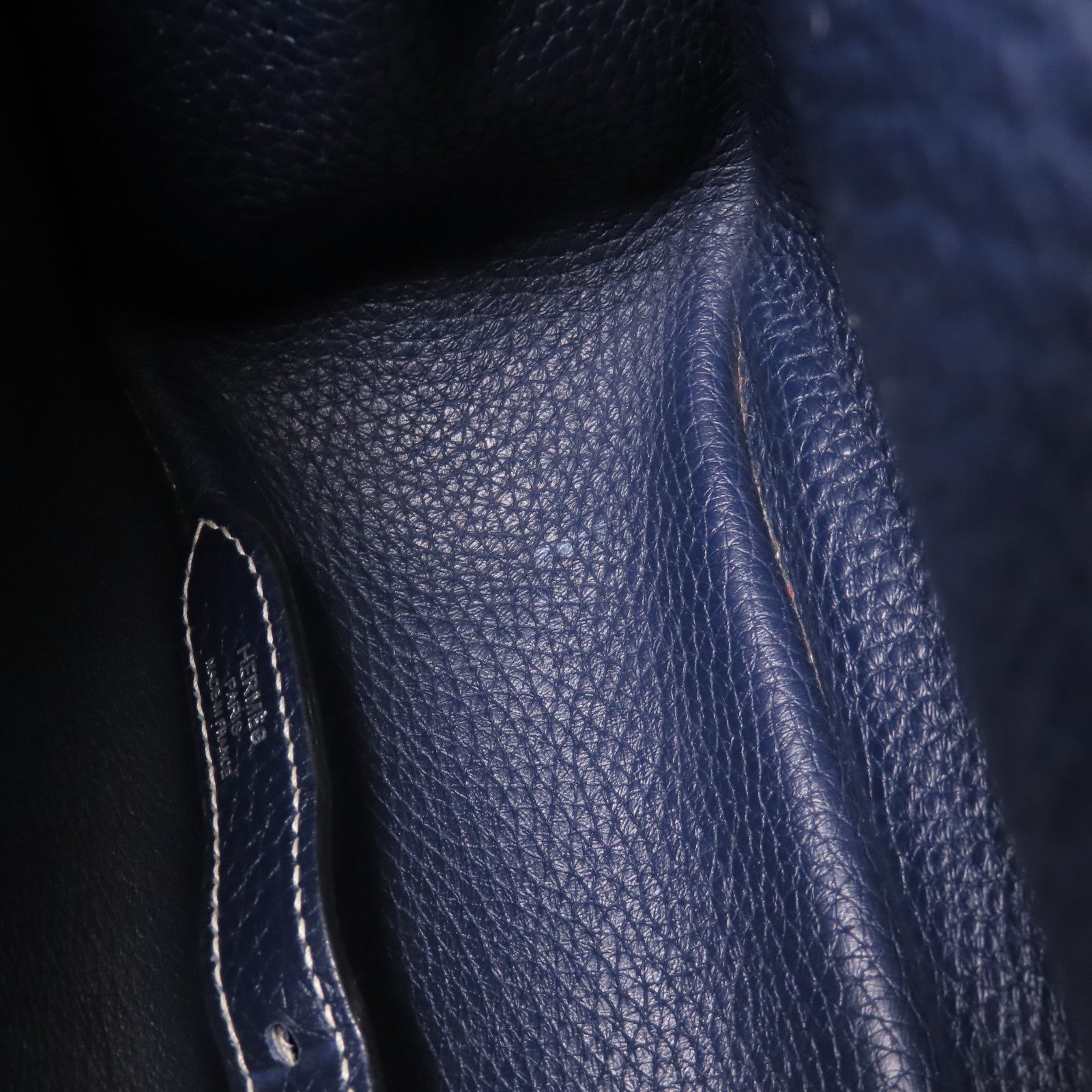 HERMES Clemence皮革Halzan 31銀扣手挽肩背兩用袋