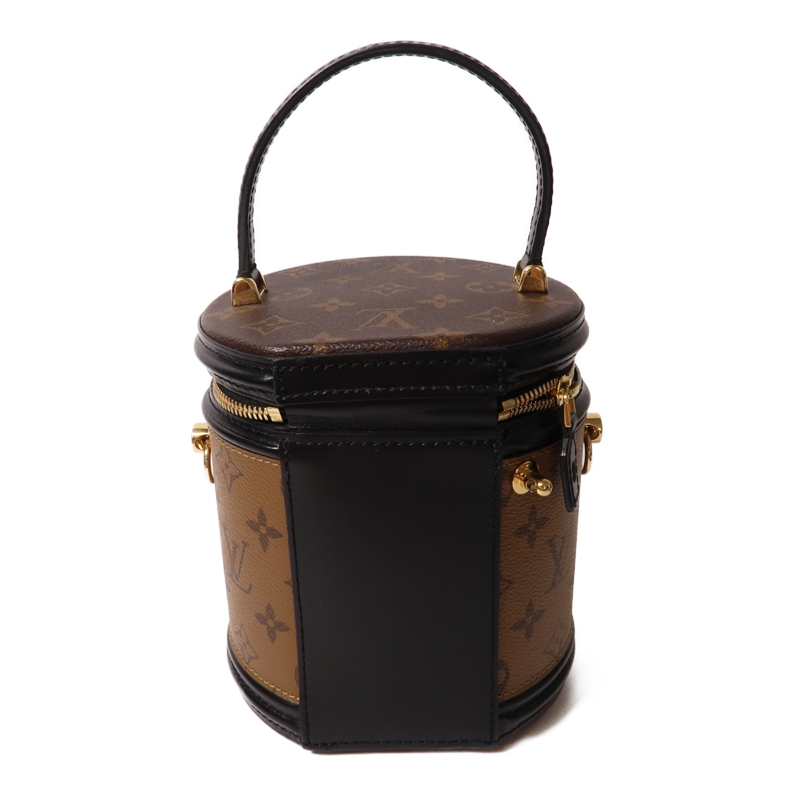 LOUIS VUITTON 【激減優惠】Monogram Reverse Cannes金扣手挽肩背兩用袋啡色