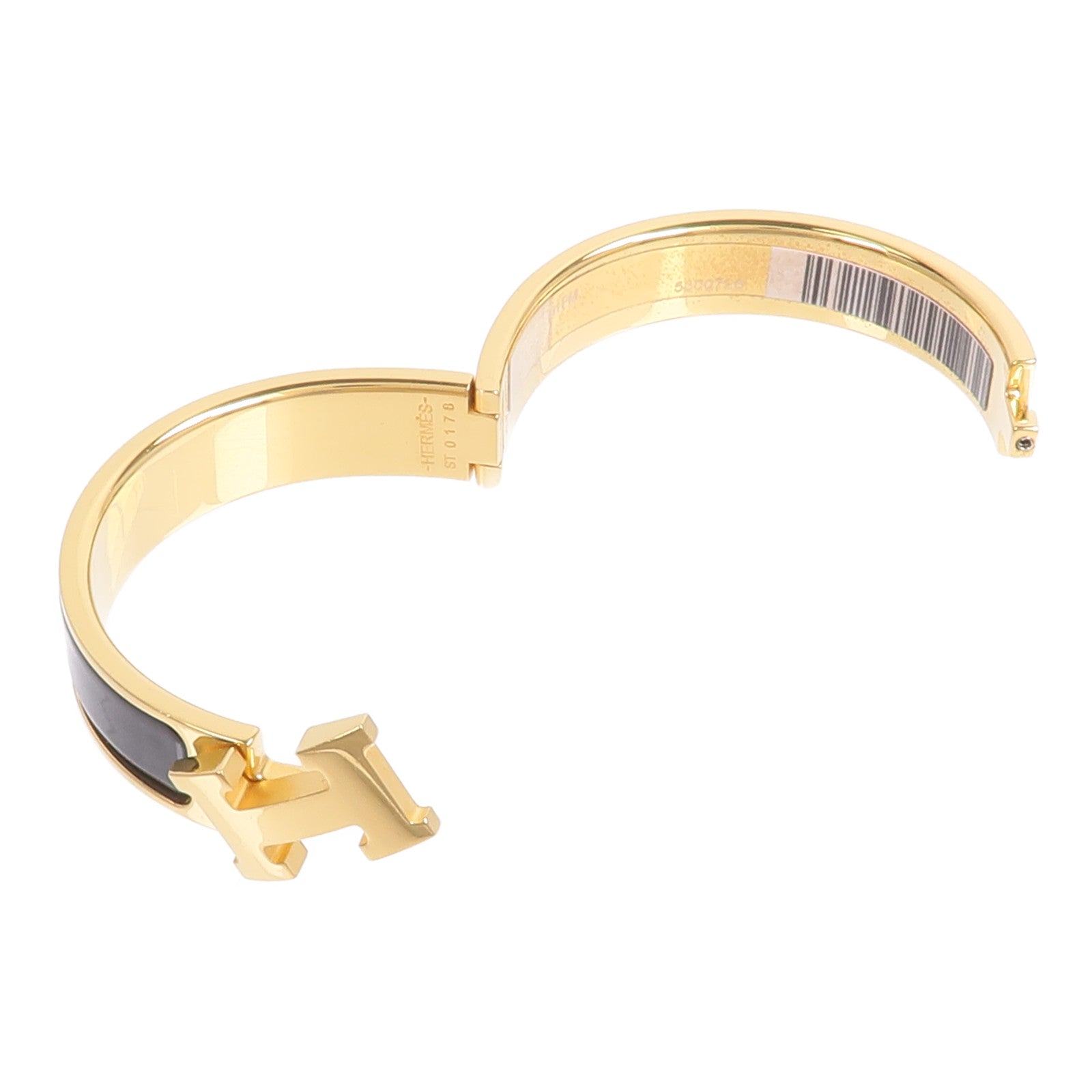 HERMES 金屬/琺瑯Clic H Bracelet手鐲Noir