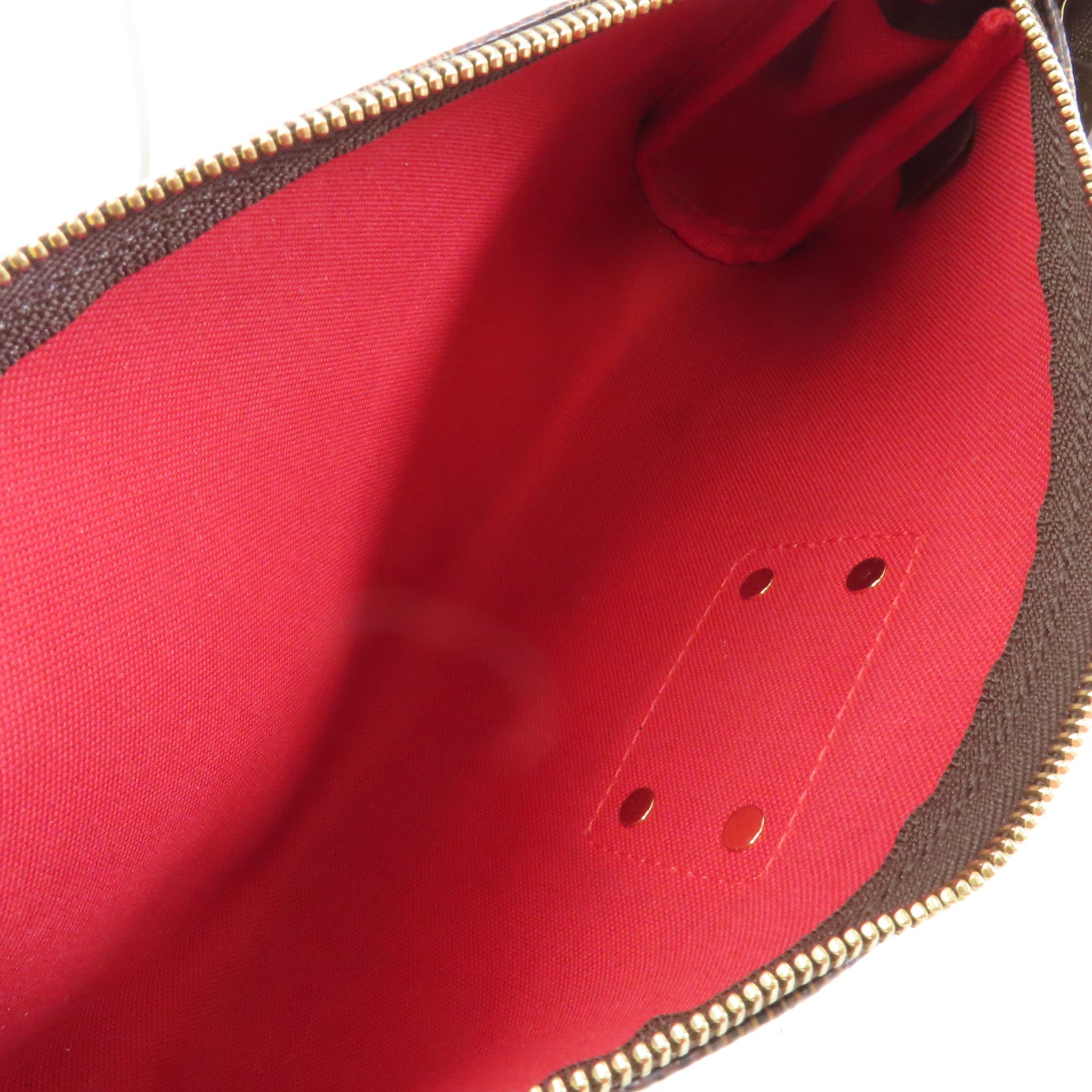 LOUIS VUITTON Damier Eva金扣手挽肩背兩用袋棕色