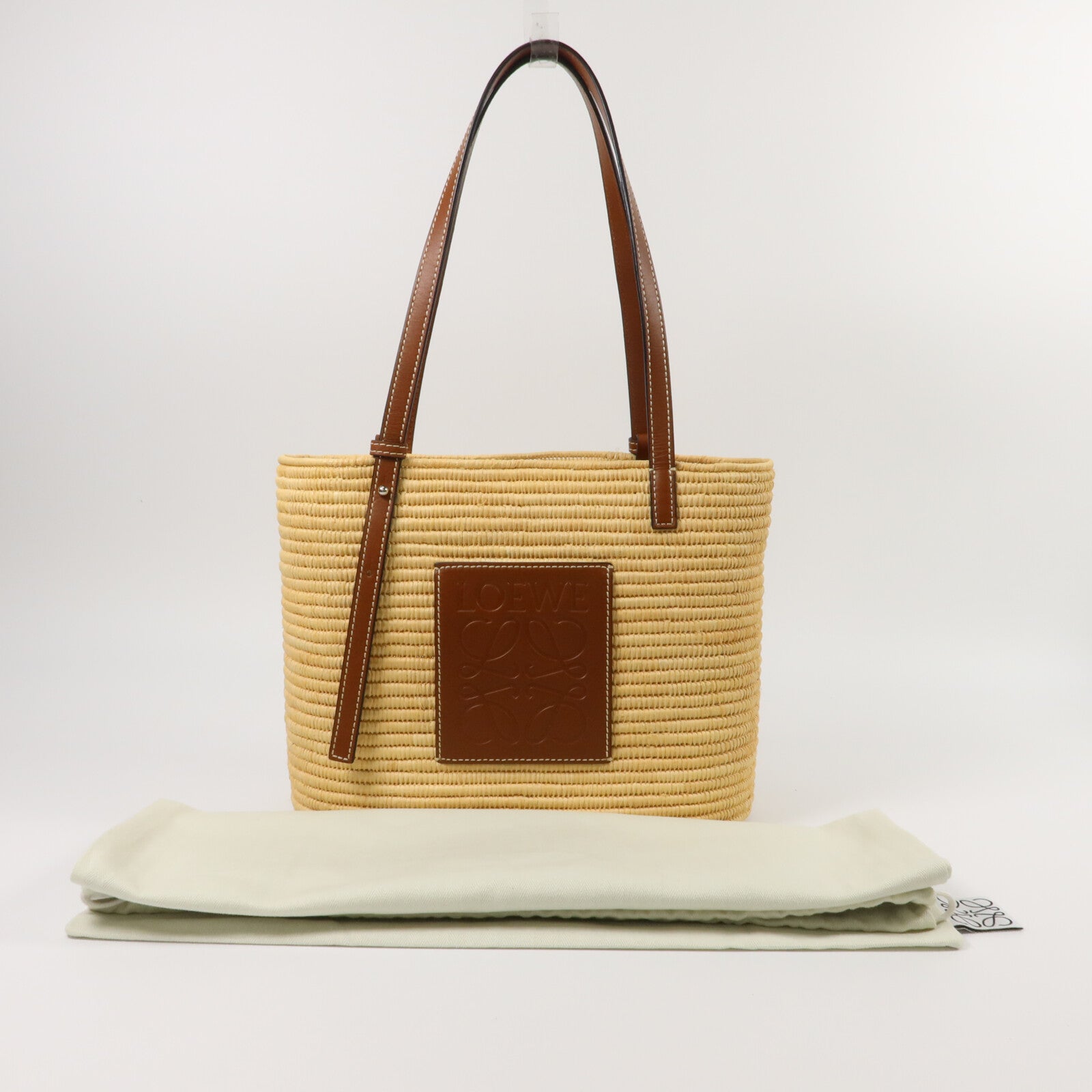 LOEWE Raffia Small Square Basket手挽袋